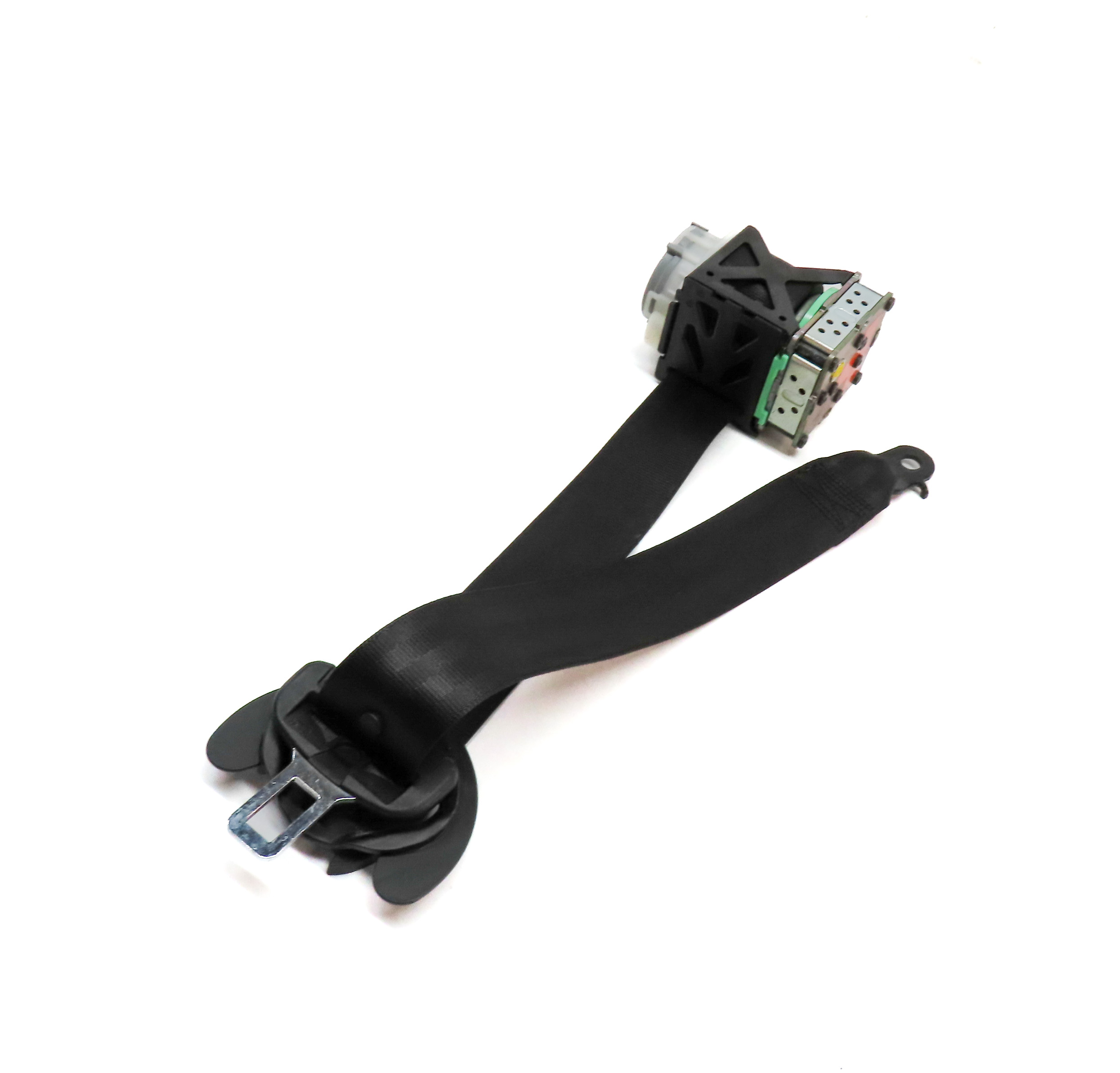 2011 PORSCHE CAYENNE (958) REAR LEFT SEAT SEATBELT BELT RETRACTOR (BLACK) — exact item pictured