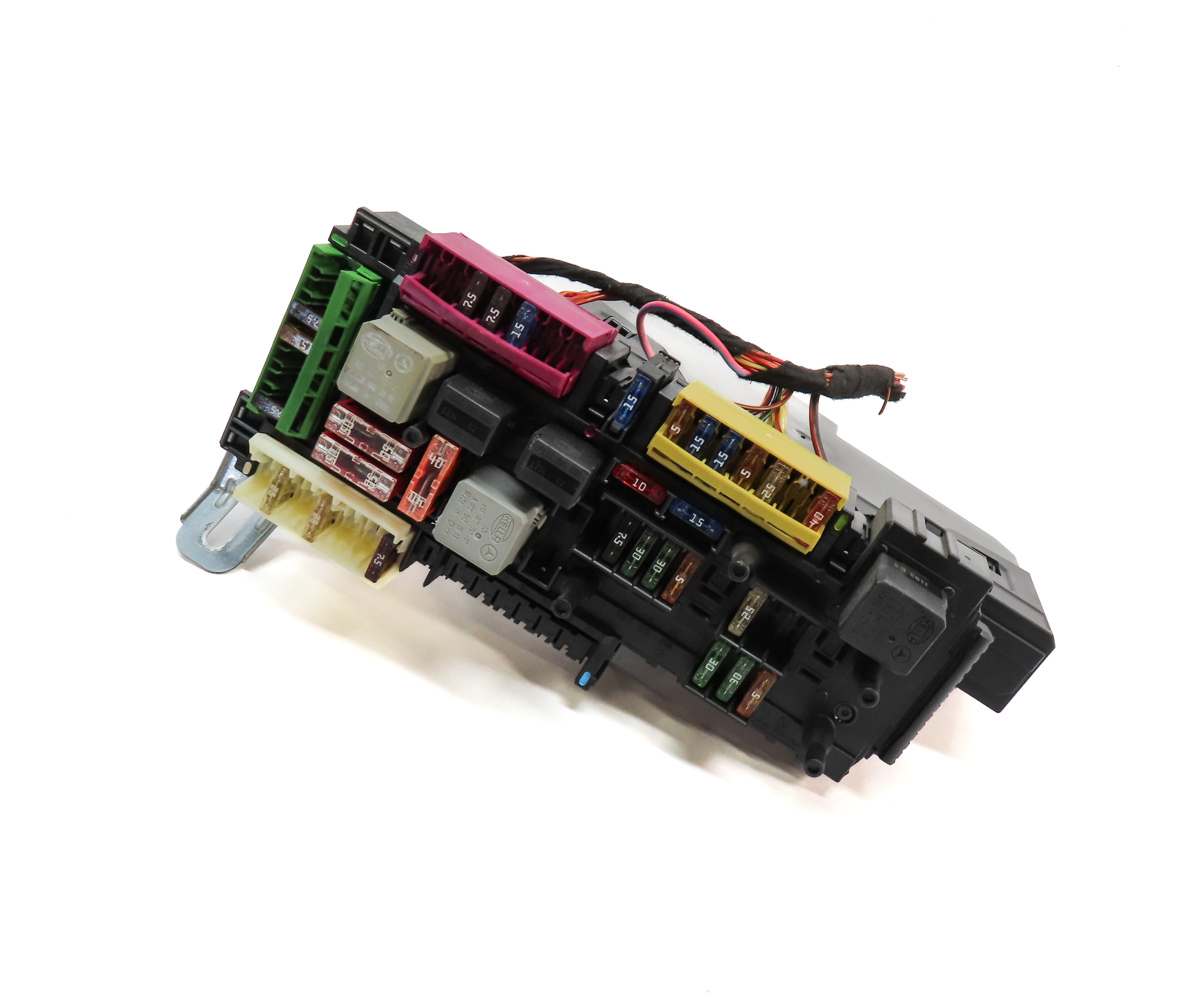 11-12 E350 E550 CLS550 W212 W218 REAR SIGNAL ACQUISITION MODULE SAM w/FUSE BOX — exact item pictured