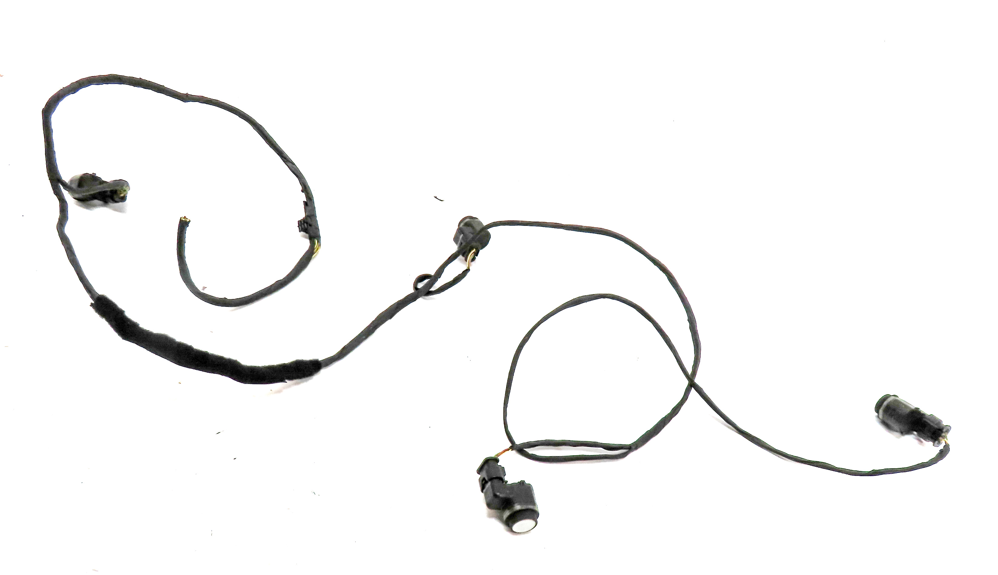 12 BMW 528I F10 REAR PARK ASSIST PDC DISTANCE CONTROL SENSOR WIRE SET/4 (White) — exact item pictured