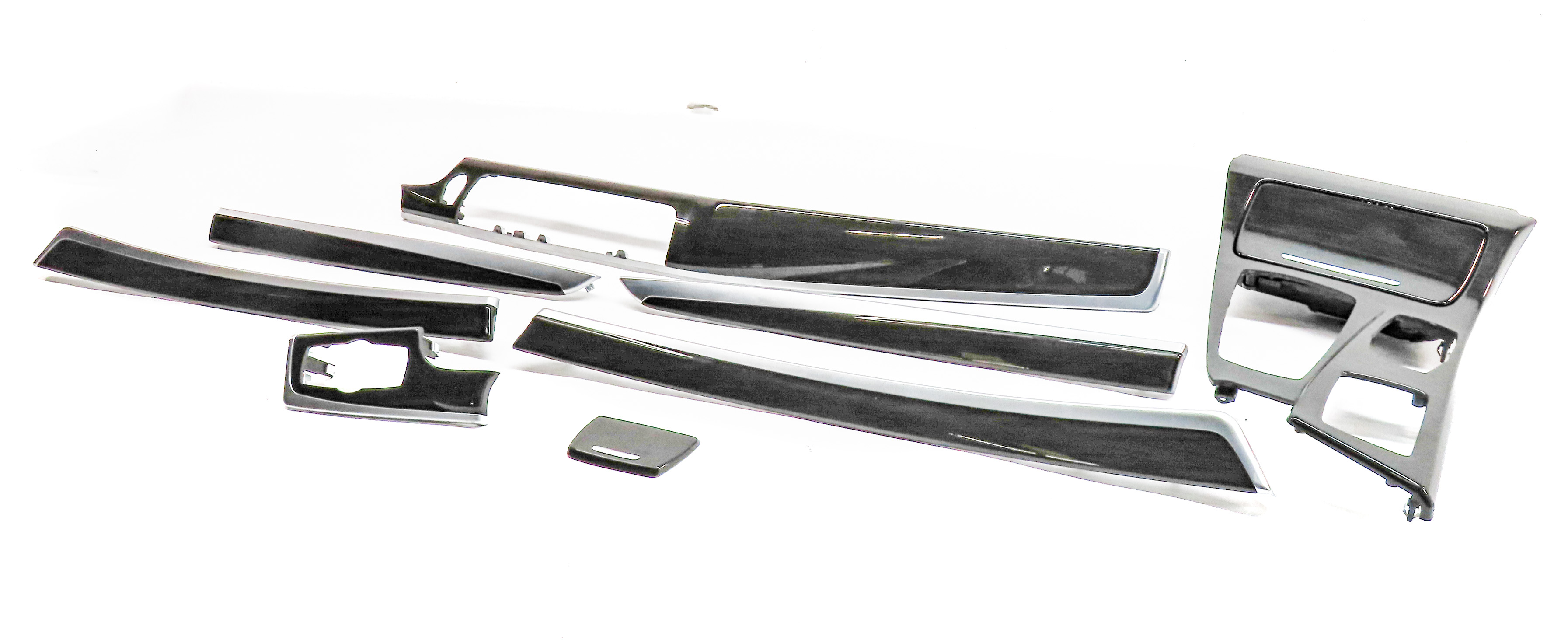 2012 BMW 528I (F10) INTERIOR DASH CENTER CONSOLE DOOR TRIM SET/8 (Fineline) — exact item pictured