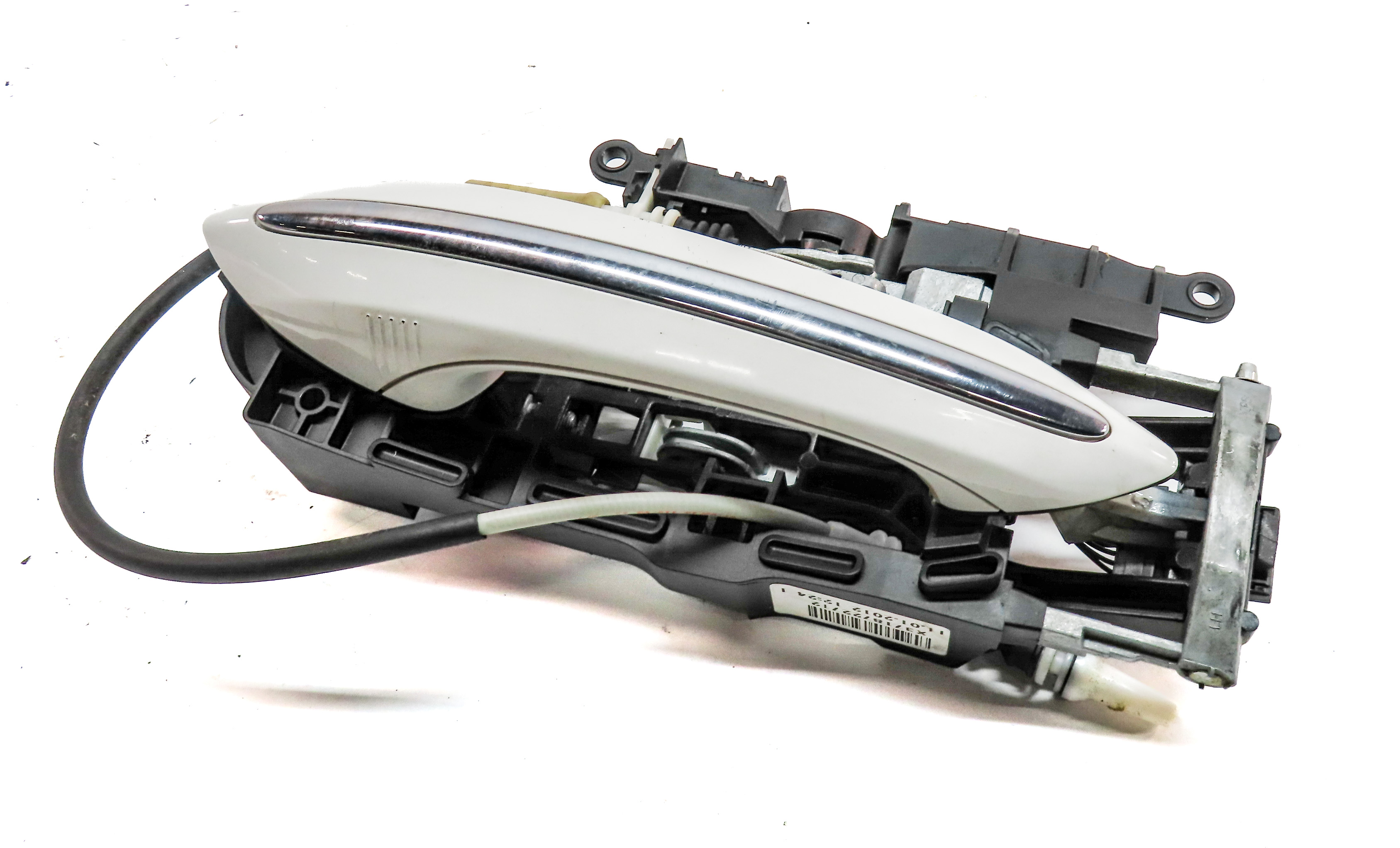 2009-2018 BMW 5 7 SERIES (F01 F02 F10) REAR LEFT COMFORT DOOR HANDLE (White) — exact item pictured