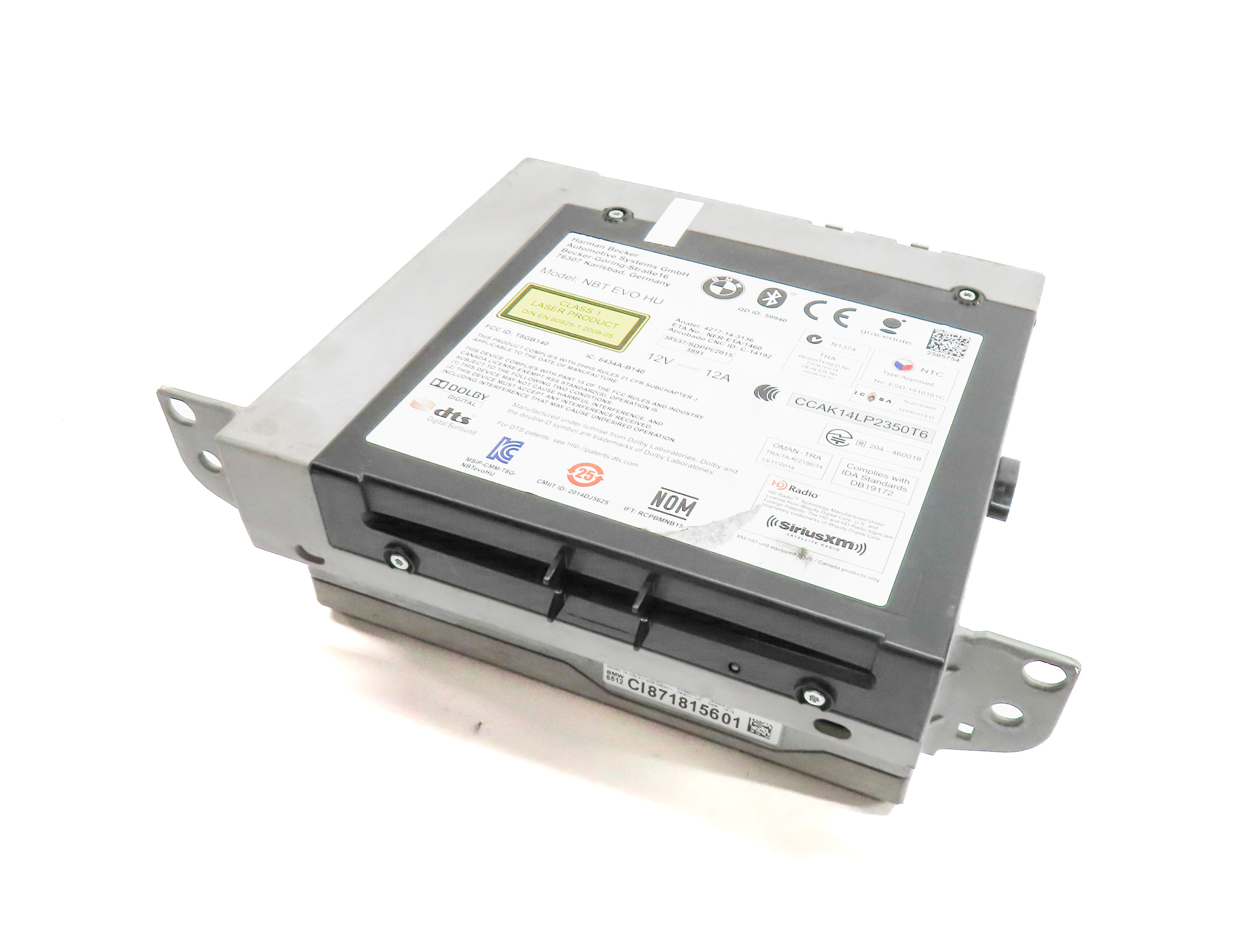 2017-2021 BMW 5 6GT 7 X3 X4 (G30 G32 G11 G01 G02) CD PLAYER AM FM RADIO RECEIVER — exact item pictured