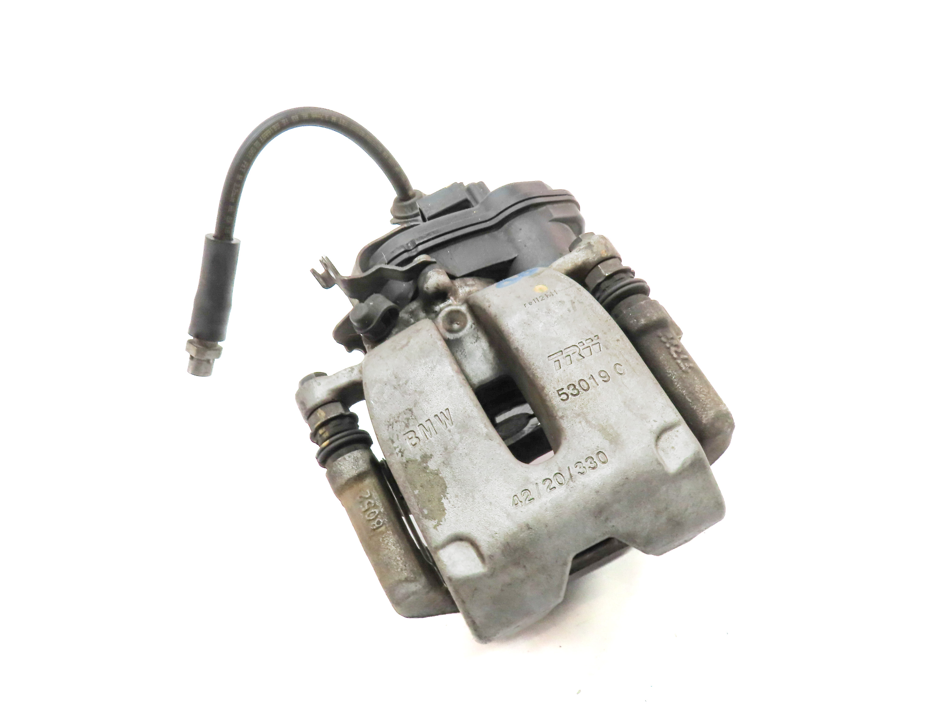2018-2023 BMW X3 X4 (G01 G02) REAR RIGHT BRAKE CALIPER w/ E-BRAKE ACTUATOR MOTOR — exact item pictured