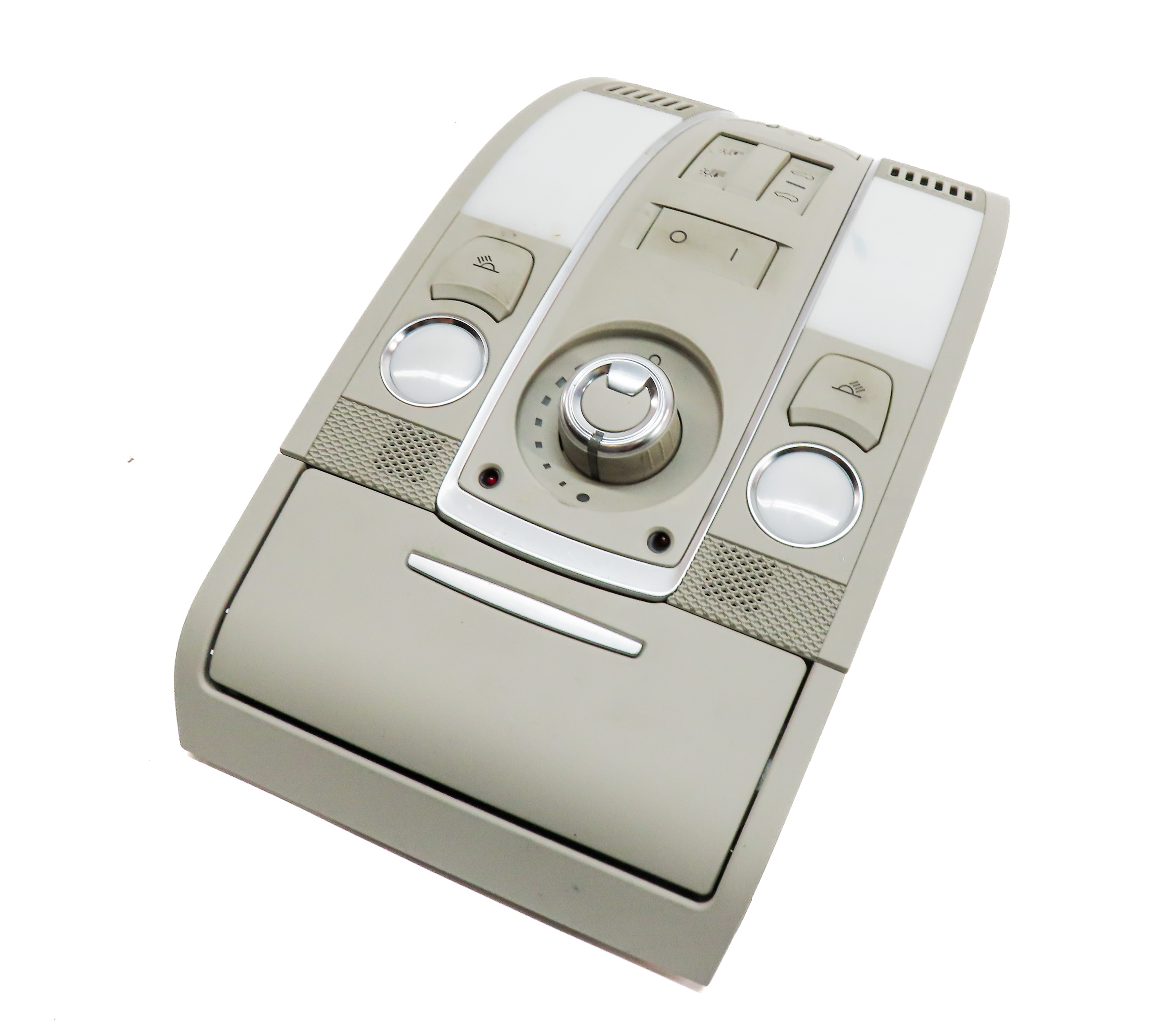 2013 AUDI Q7 (4L) FRONT OVERHEAD DOME LIGHT LAMP w/ SUNROOF SWITCH (Gray) — exact item pictured