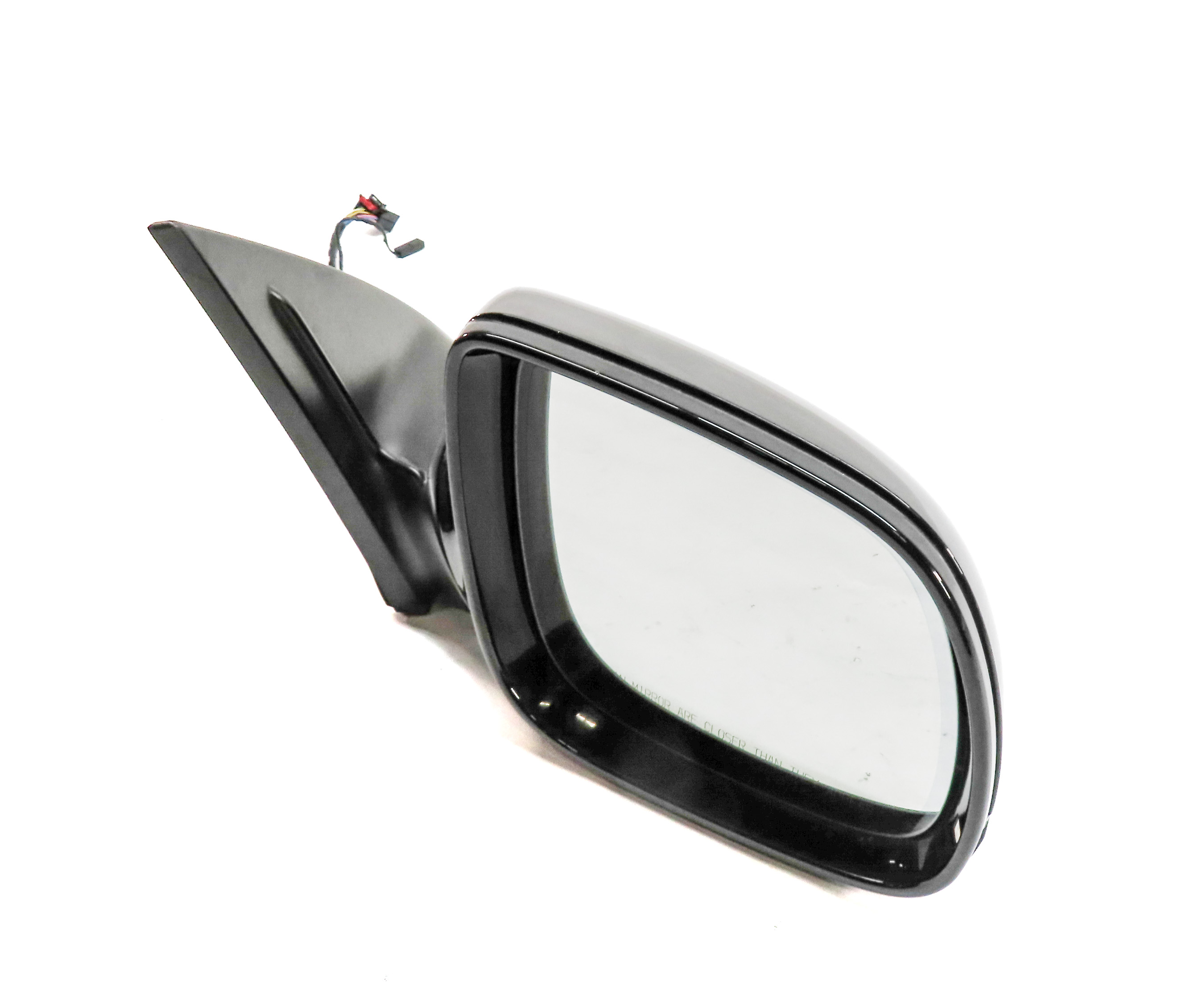 2013-2015 AUDI Q7 (4L) RIGHT PASSENGER P-FOLD BLIND SPOT DOOR MIRROR (Black) — exact item pictured