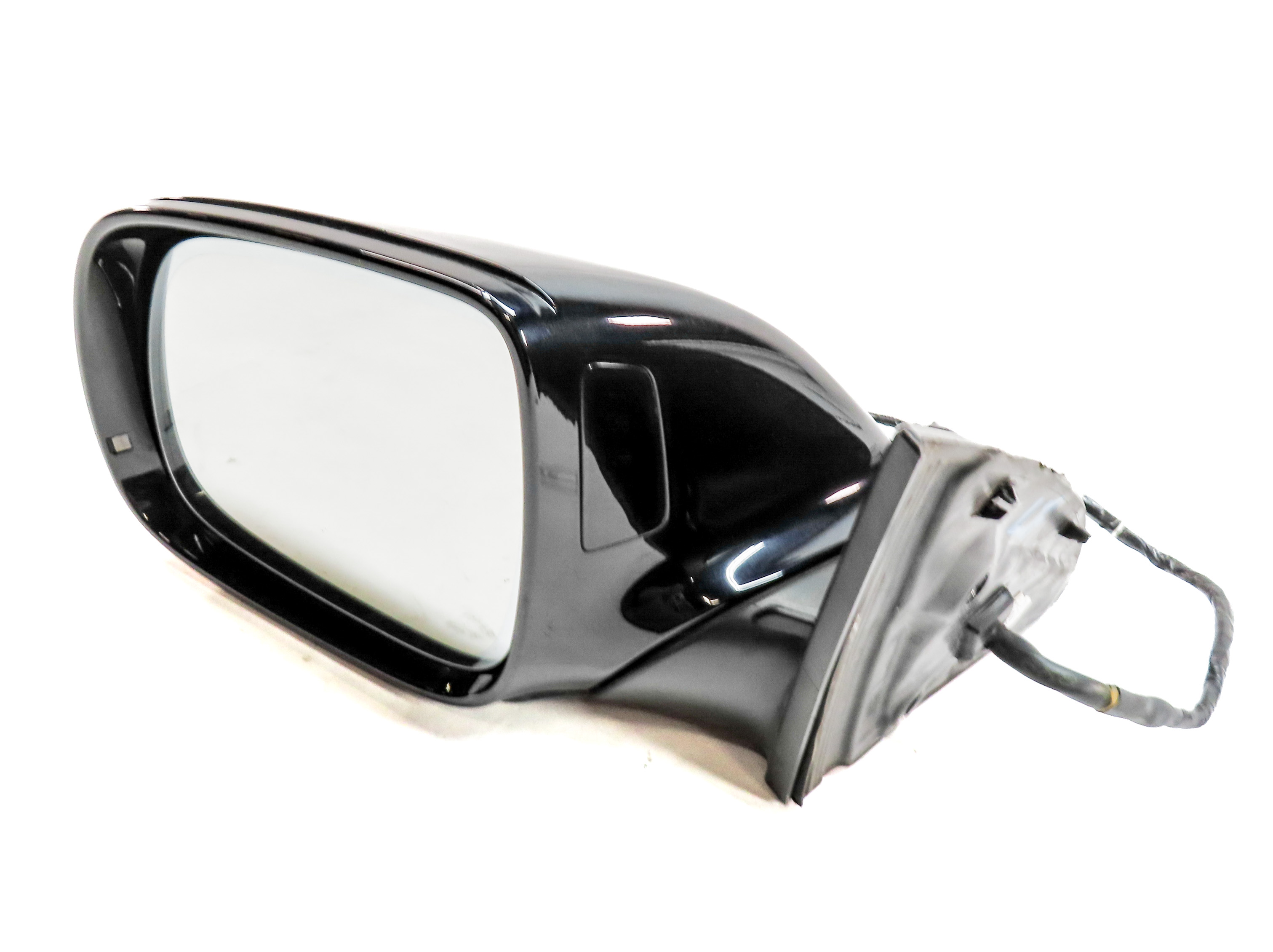 2013-2015 AUDI Q7 (4L) LEFT DRIVER P-FOLD BLIND SPOT DOOR MIRROR (Black) — exact item pictured
