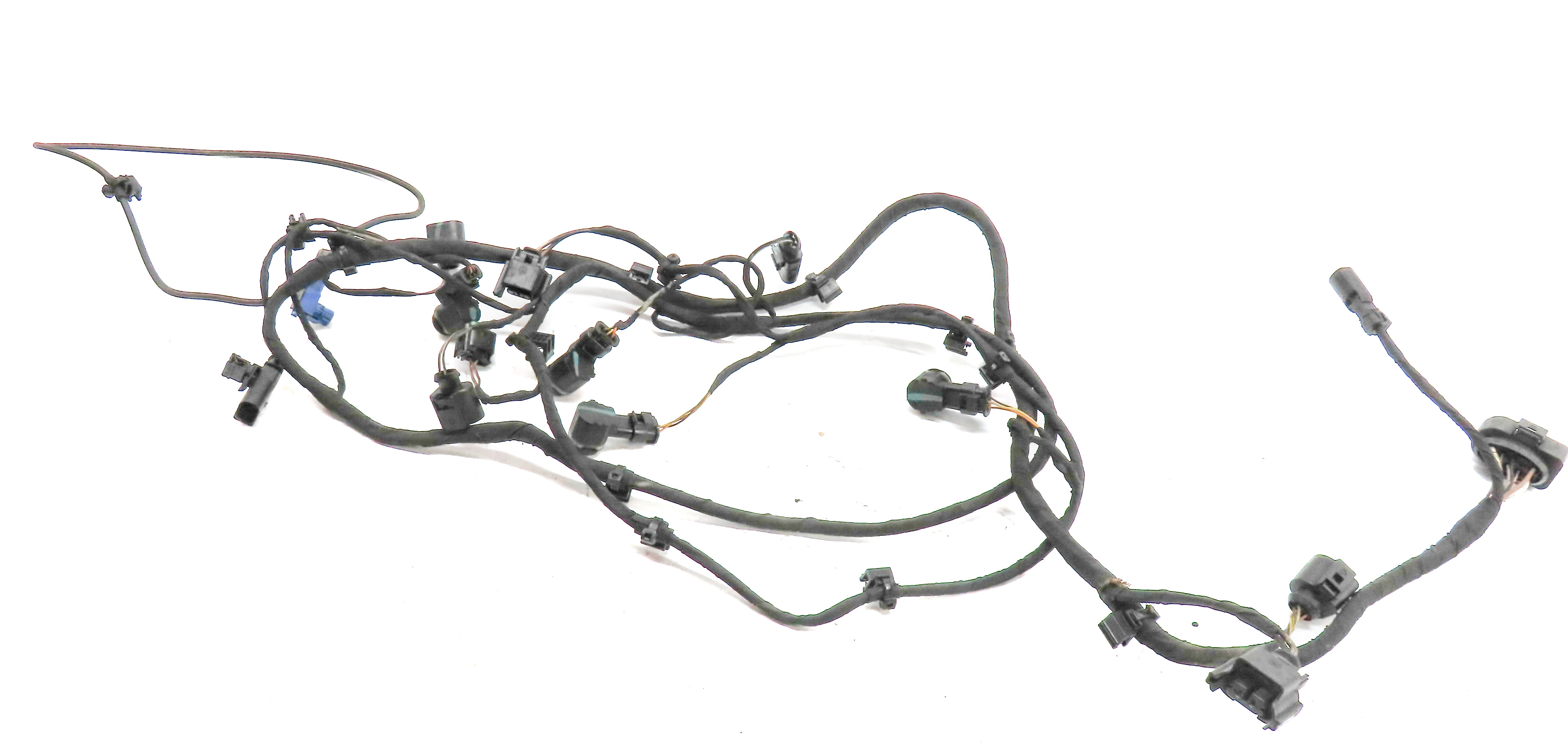 13 AUDI Q7 (4L) FRONT PARK ASSIST PDC DISTANCE CONTROL WIRE SENSOR SET/4 (Black) — exact item pictured