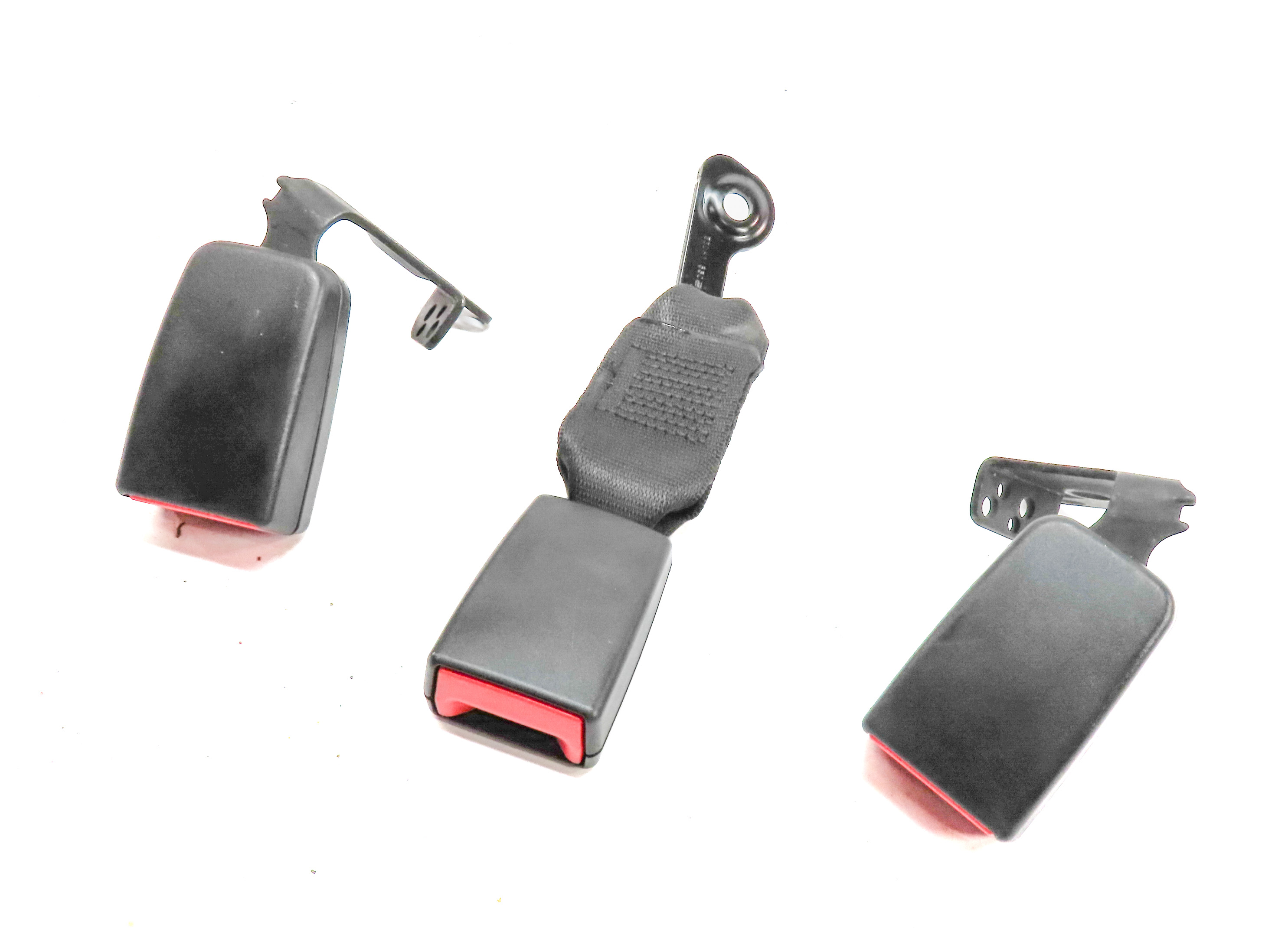 13 MERCEDES GLK250 (X204) REAR LEFT CENTER RIGHT SEATBELT BUCKLE RECEIVER SET/3 — exact item pictured