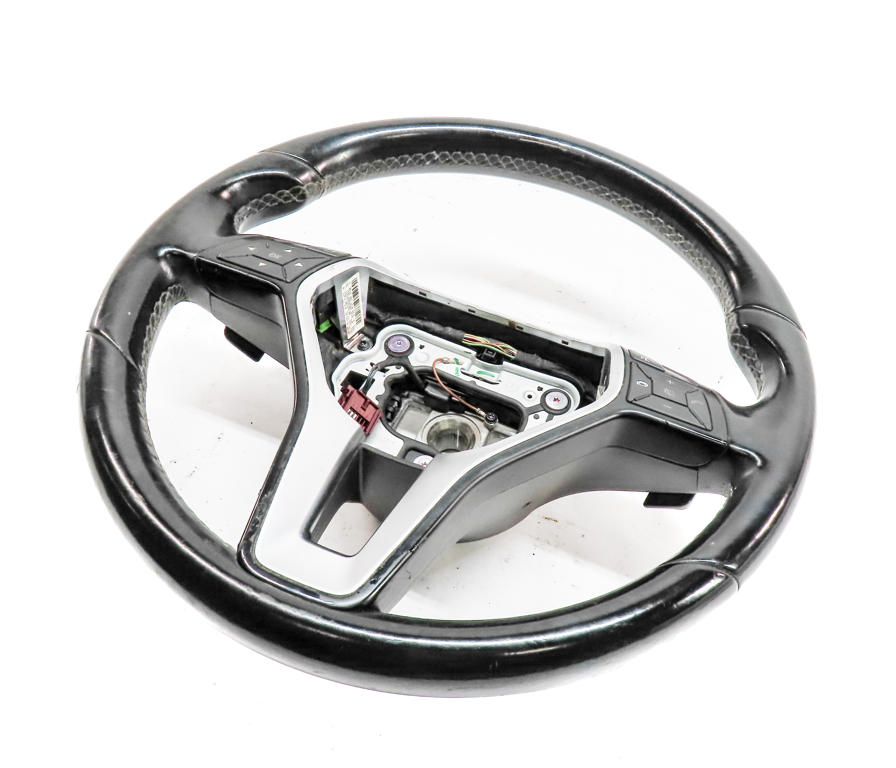 2013-2015 MERCEDES GLK250 (X204) DRIVER STEERING WHEEL w/PADDLES w/o BLIND SPOT — exact item pictured
