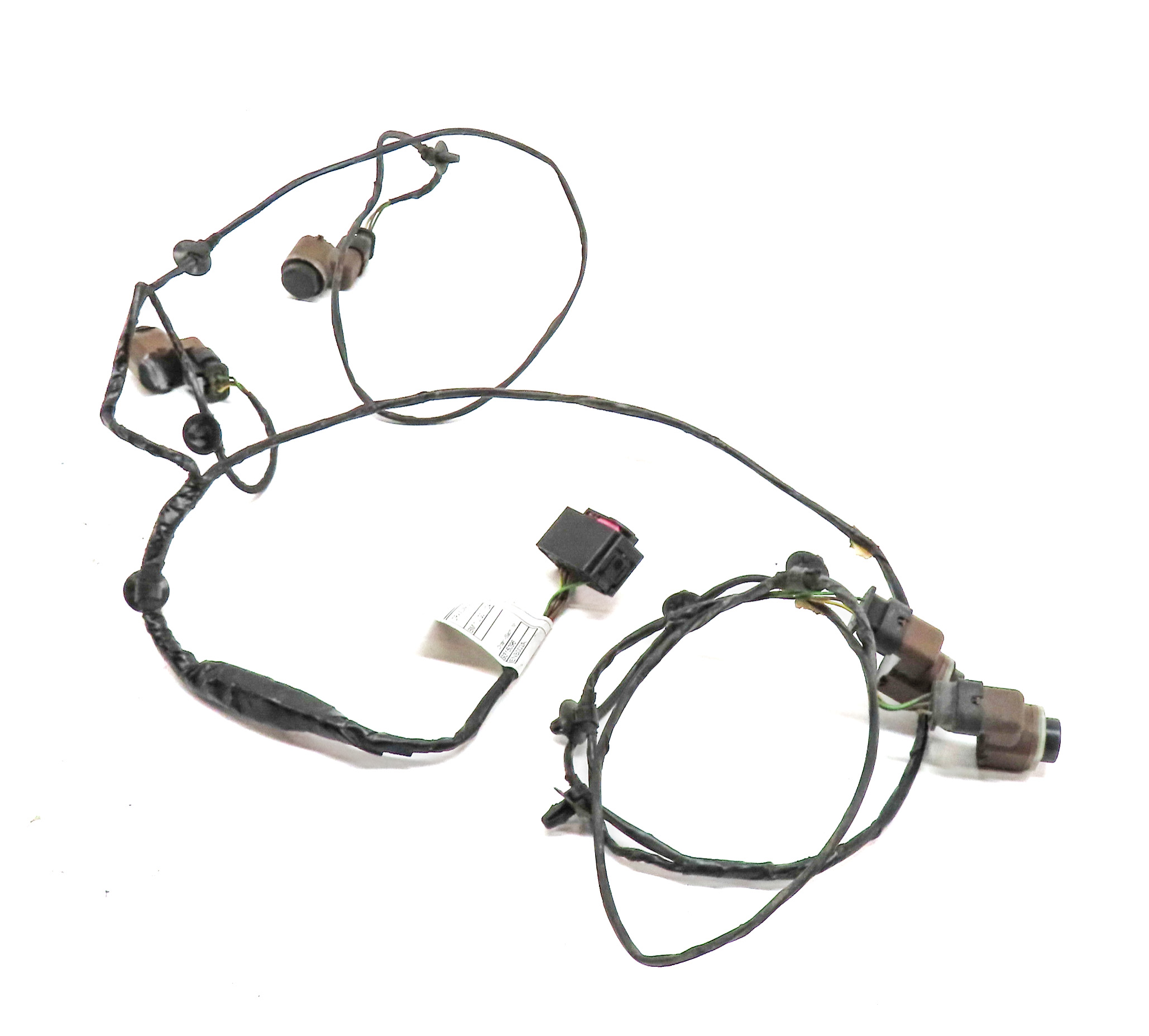 17 BMW X3 (F25) REAR PARK ASSIST PDC DISTANCE CONTROL WIRE SENSOR SET/4 (Black) — exact item pictured