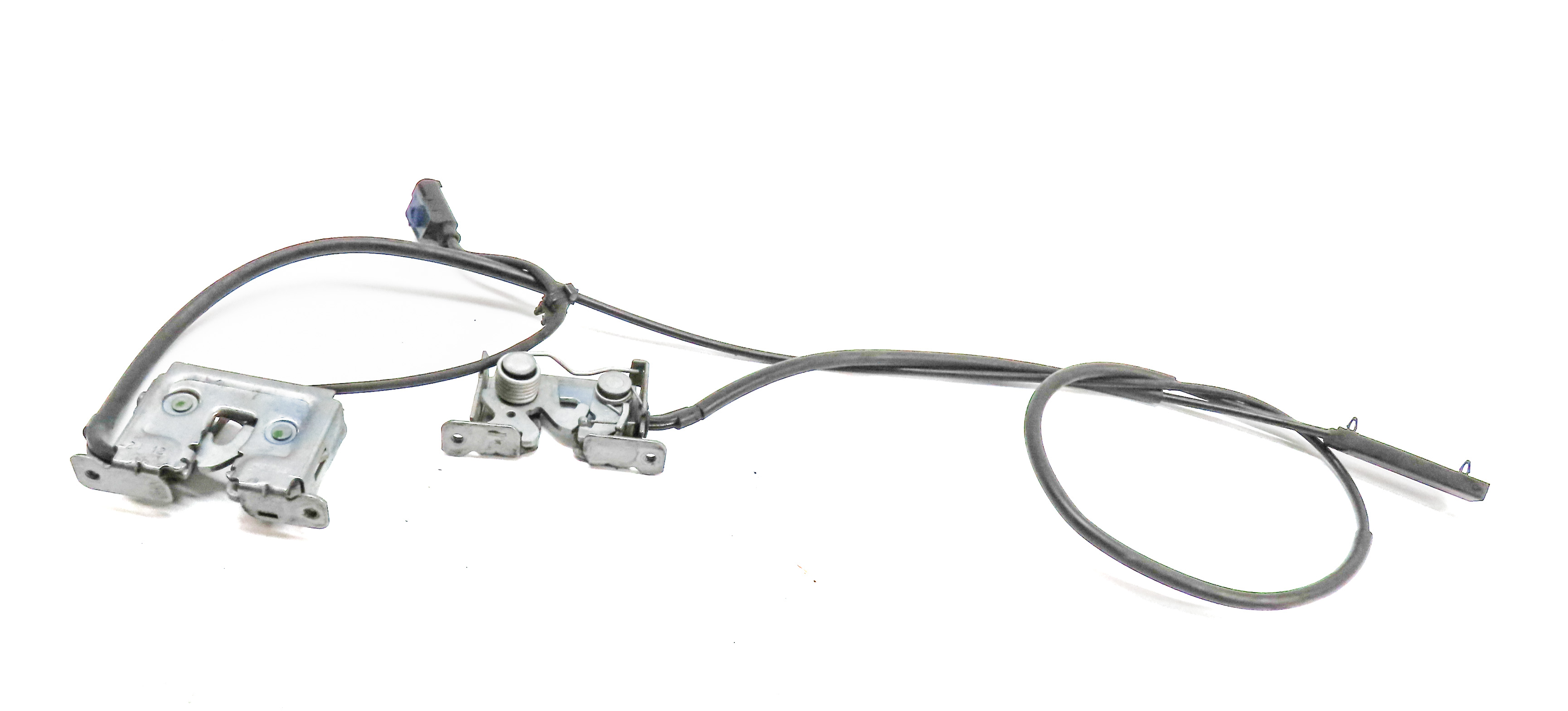 2012 BMW X5 (E70) FRONT HOOD BONNET LID SAFETY LATCH CABLE SET/2 — exact item pictured