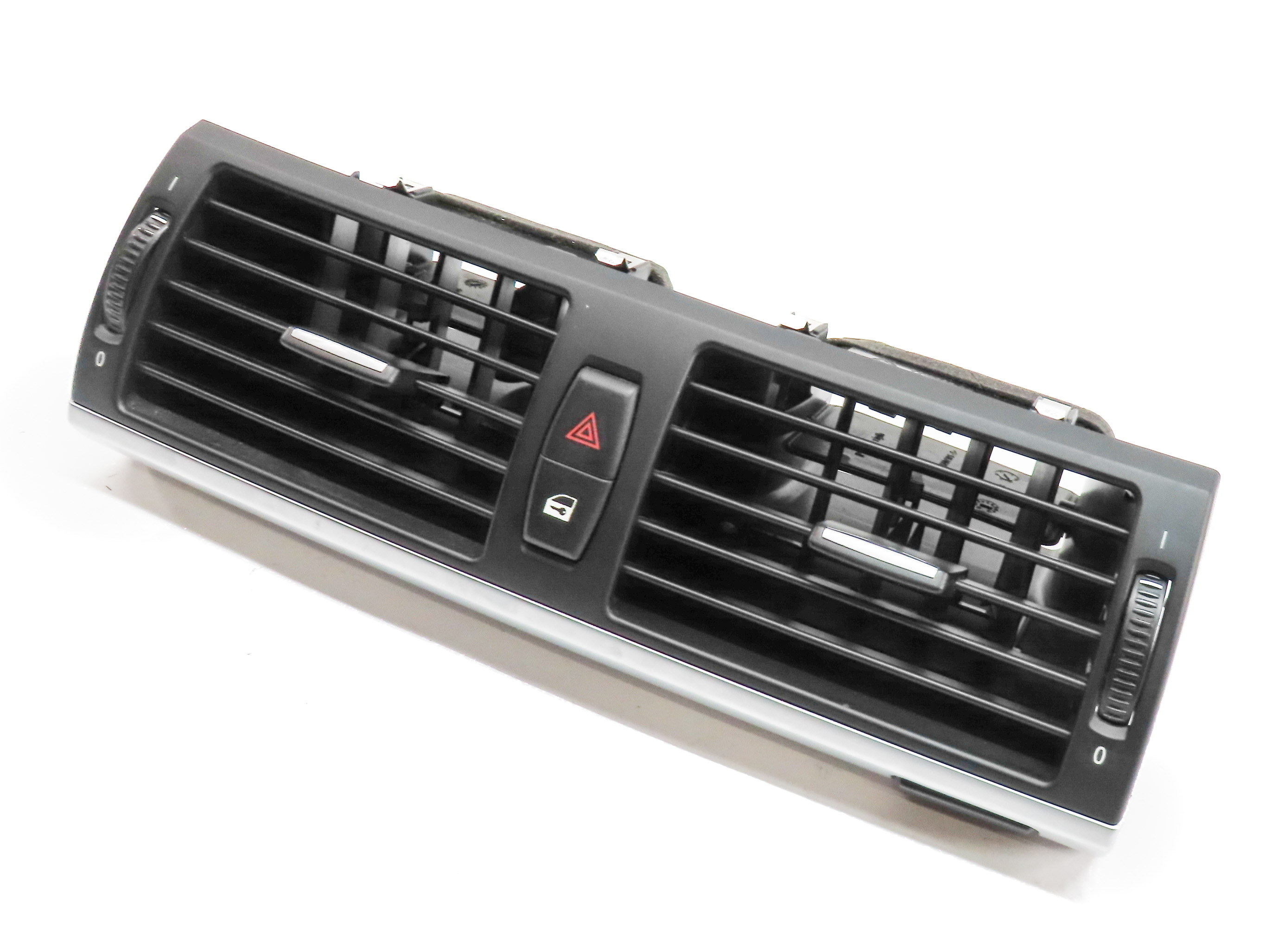 2012 BMW X5 (E70) FRONT CENTER DASH HEAT AIR AC HVAC DUAL VENT w/HAZARD (Black) — exact item pictured