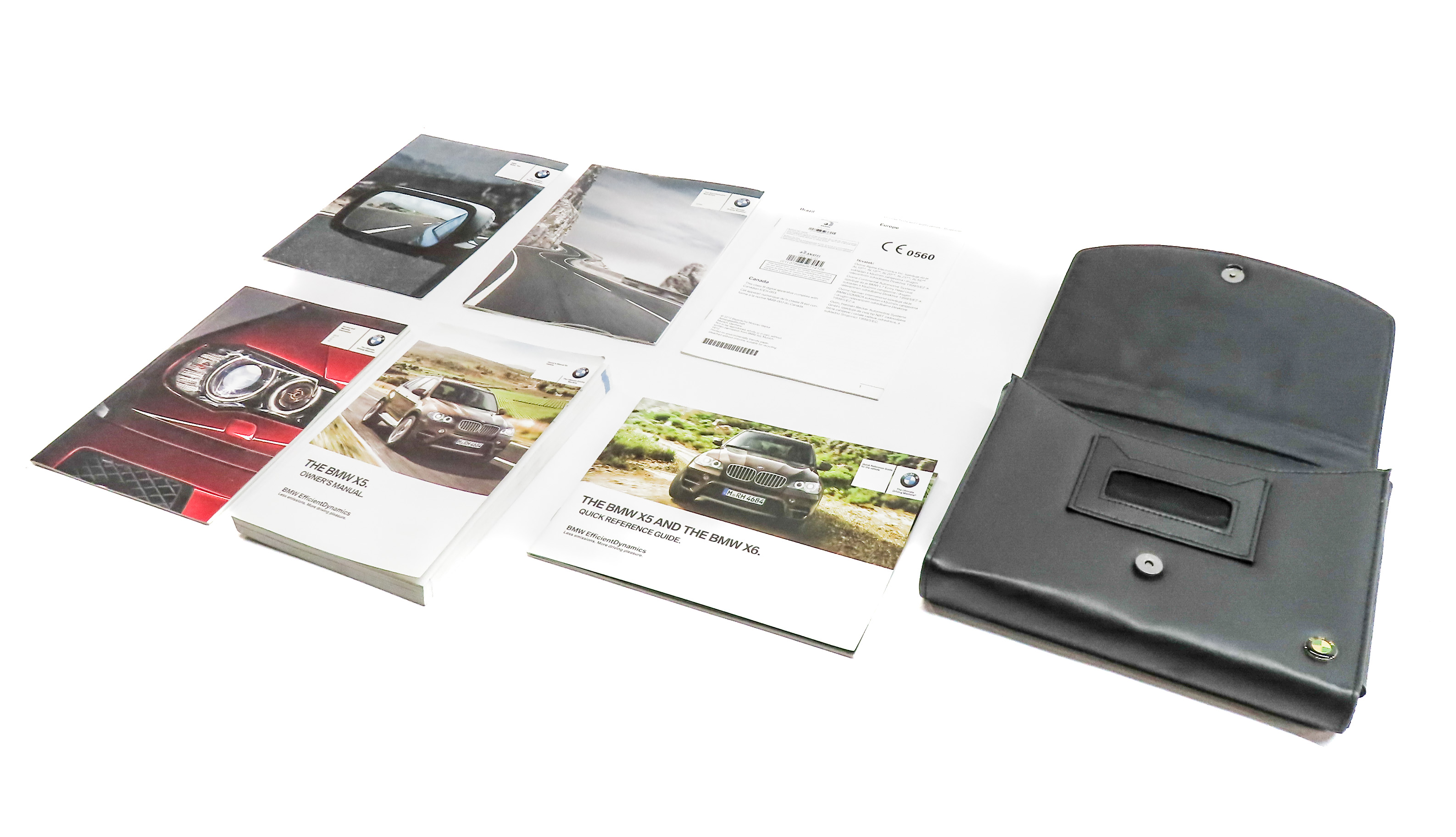 2012 BMW X5 (E70) 3.0L DIESEL (M57Y) ENGINE OWNERS MANUAL BOOKLET SET/7 w/ CASE — exact item pictured