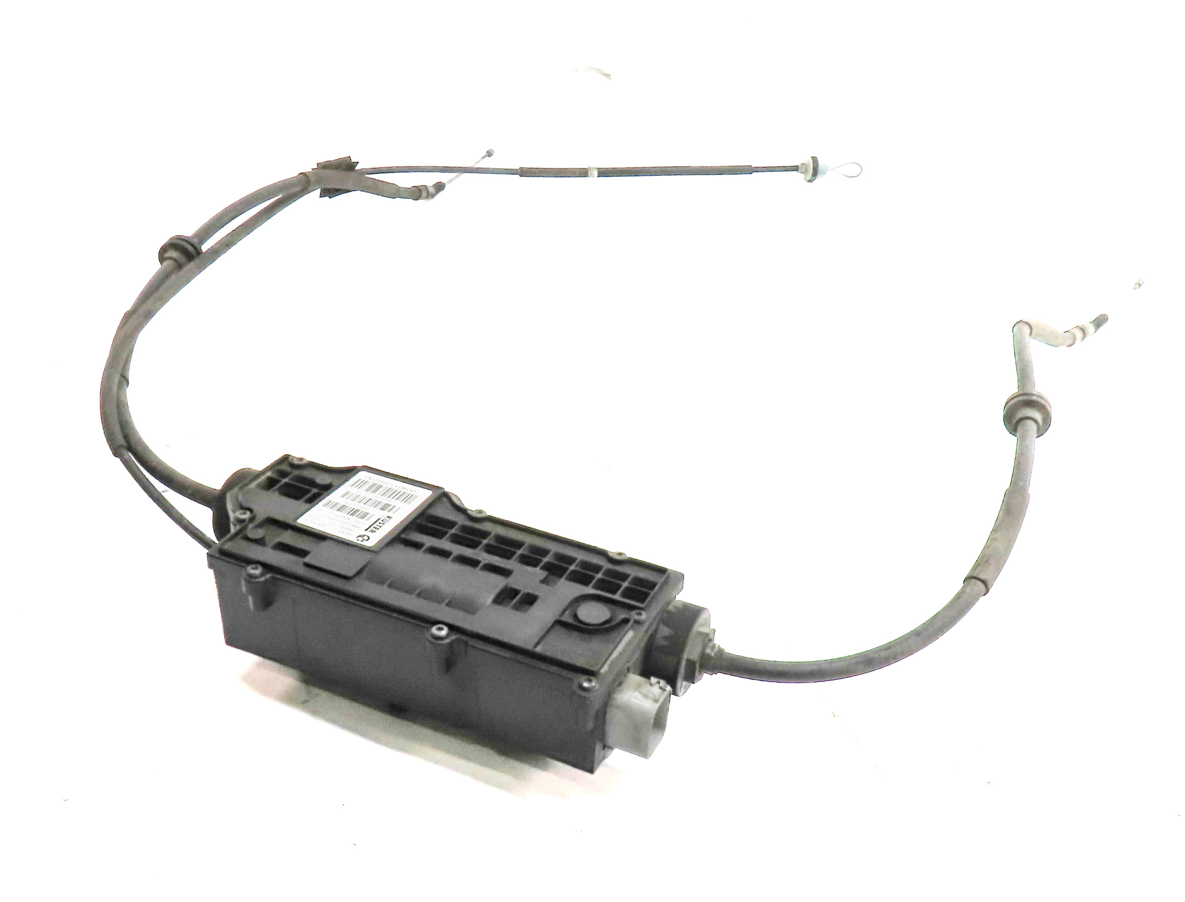 2012 BMW X5 (E70) ELECTRONIC EMERGENCY PARK PARKING BRAKE ACTUATOR w/CABLES — exact item pictured