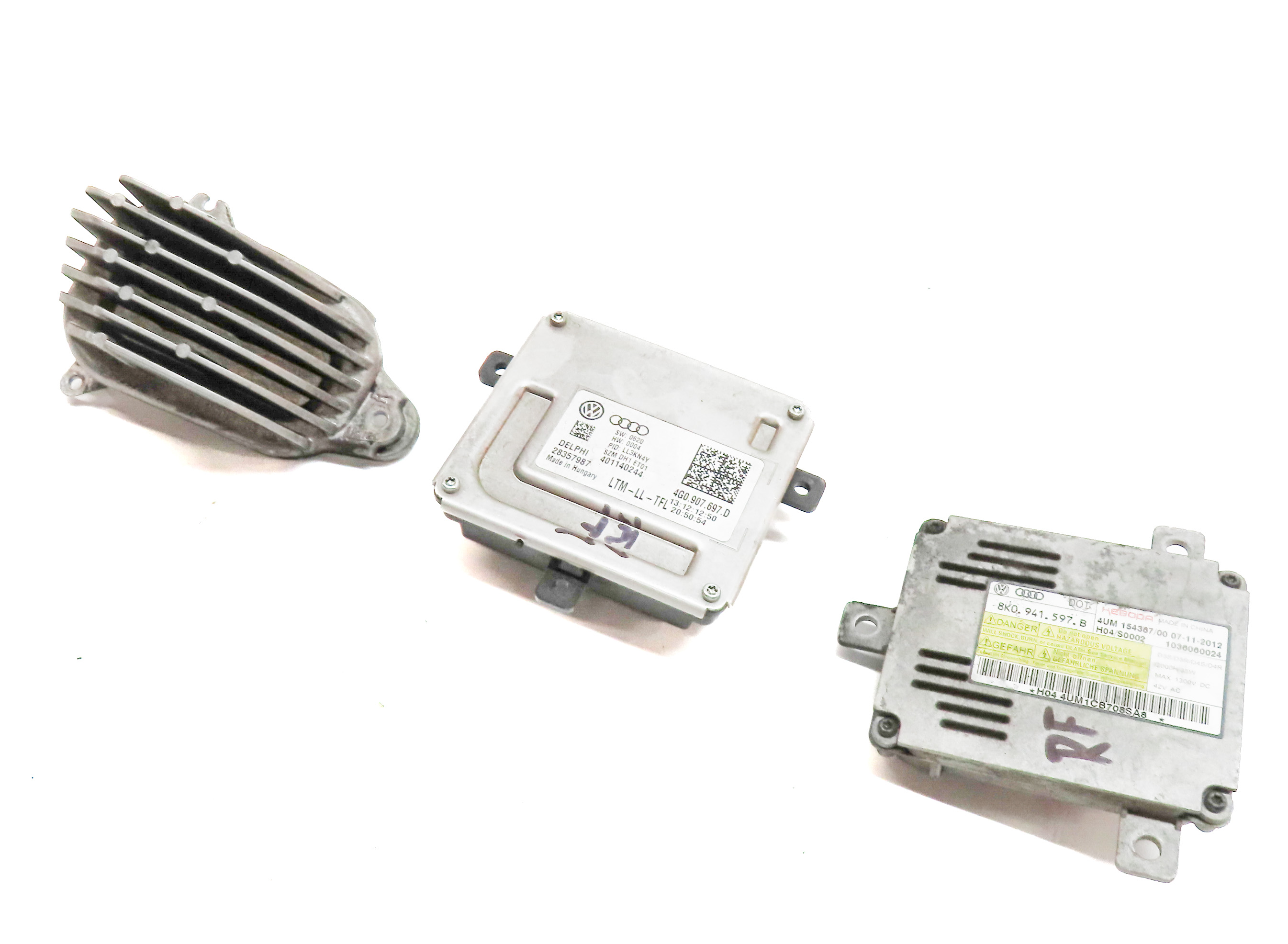 13-17 AUDI Q5 SQ5 B8 8R RIGHT PASSENGER XENON HID HEADLIGHT LAMP MODULE SET/3 — exact item pictured
