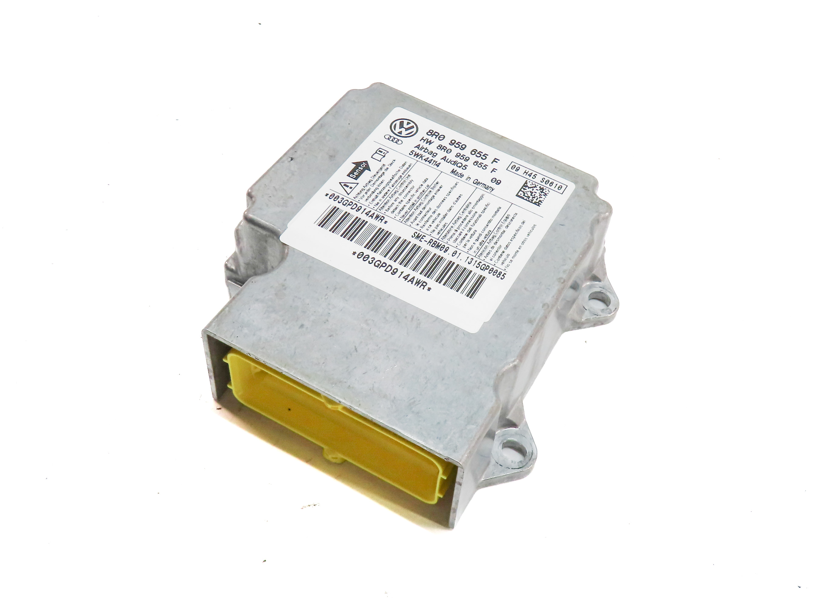 2013-2014 AUDI Q5 SQ5 (B8 8R) SRS BAG RESTRAINT CONTROL MODULE COMPUTER — exact item pictured