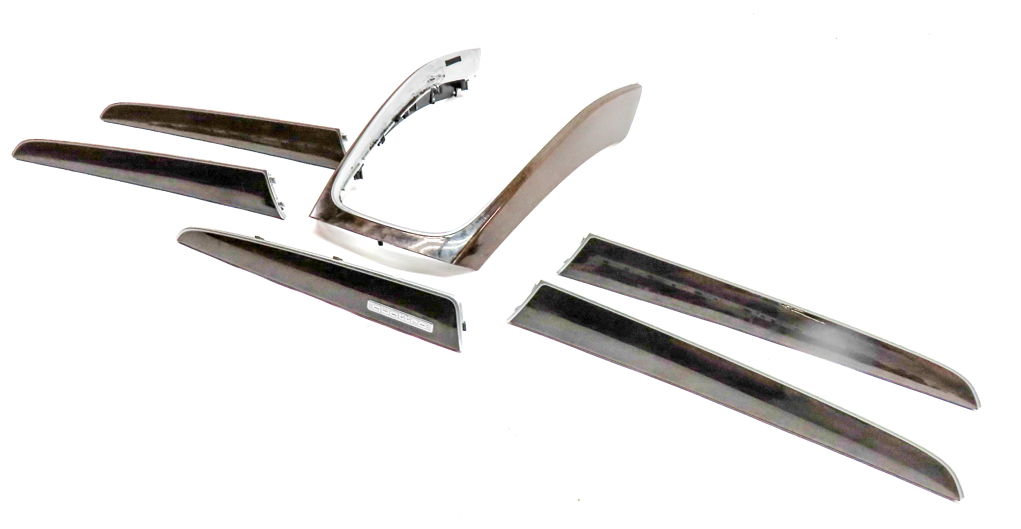 2013 AUDI Q5 (B8 8R) INTERIOR DASH CENTER CONSOLE DOOR TRIM SET/6 (Walnut) — exact item pictured