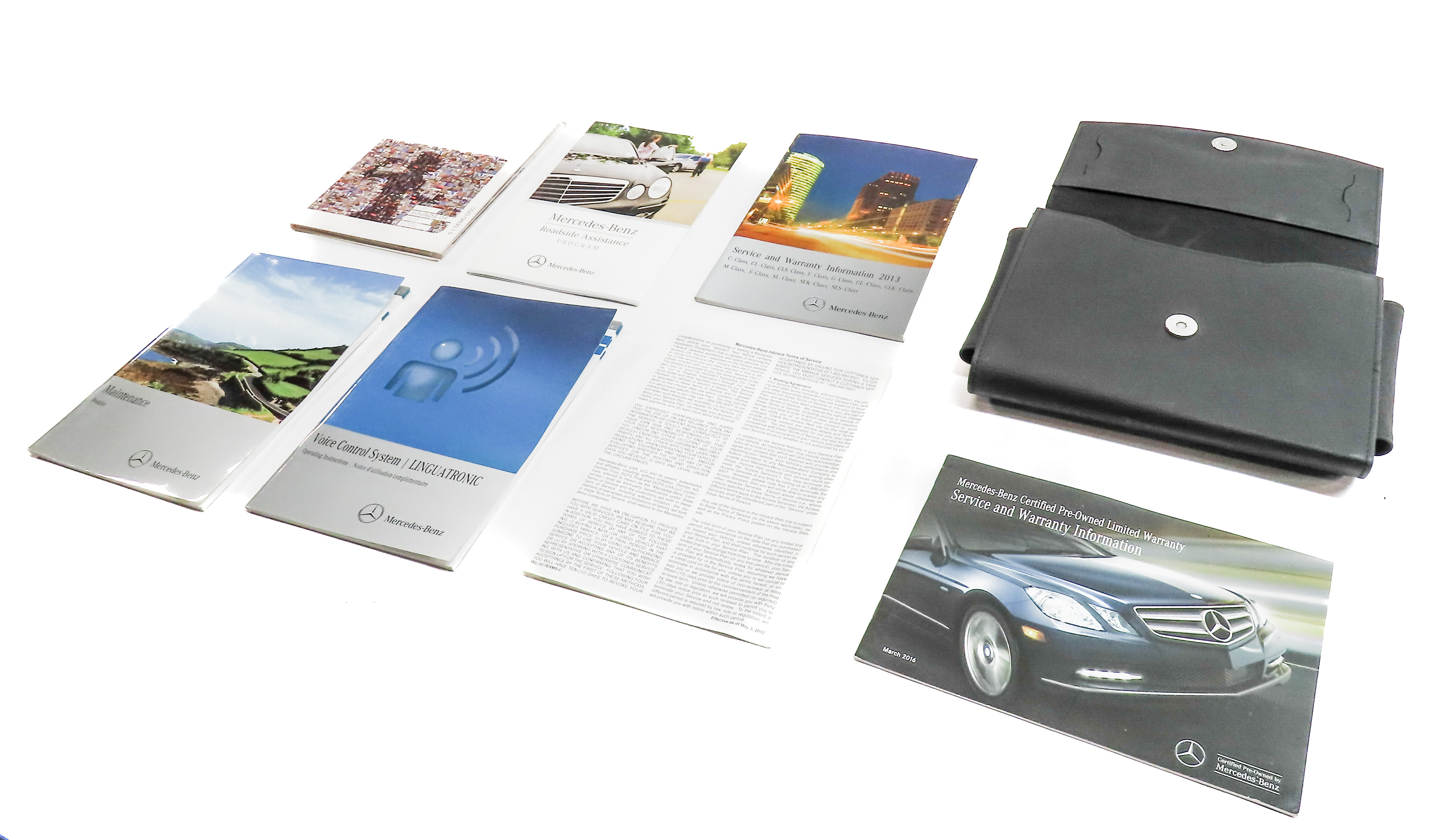 2013 MERCEDES GL450 (X166) 4.6L (278.928) ENGINE OWNERS MANUAL SET w/ CASE — exact item pictured