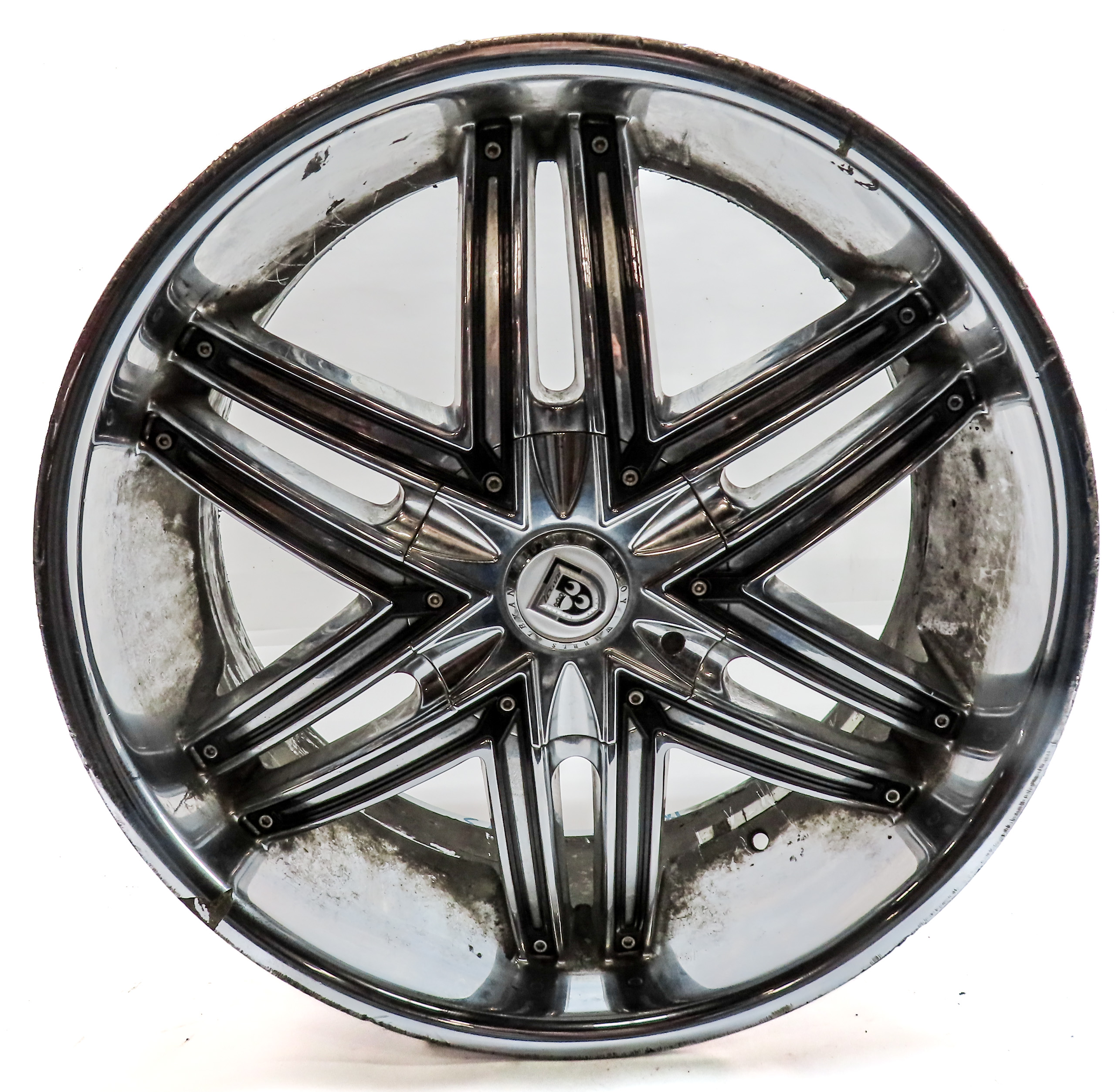 13 MERCEDES GL450 (X166) 22X9.5 LEXANI ADVOCATE CHROME 6 DOUBLE SPOKE WHEEL RIM — exact item pictured