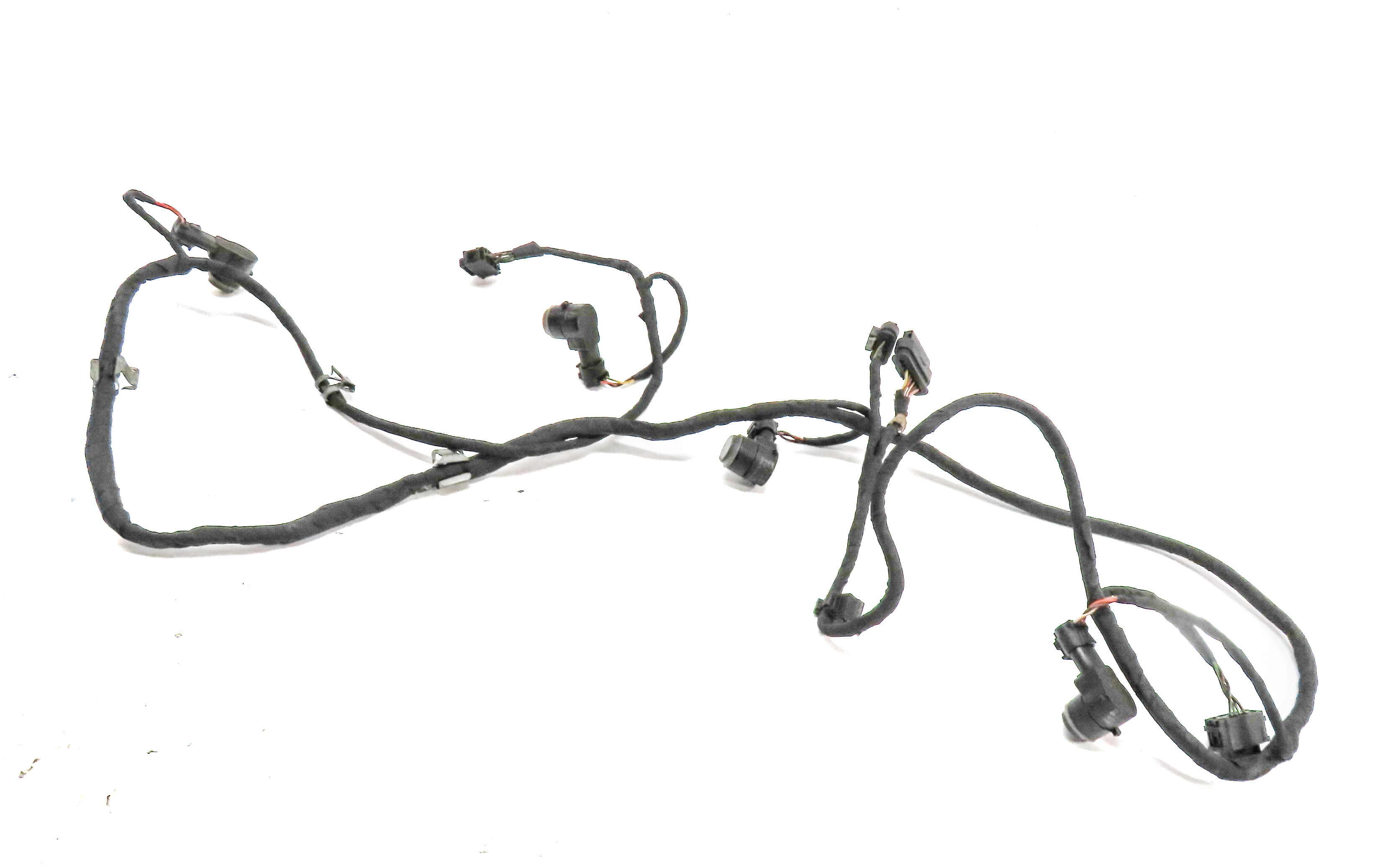 13 MERCEDES GL450 (X166) REAR PARK ASSIST PDC DISTANCE CONTROL WIRE SENSOR SET/4 — exact item pictured