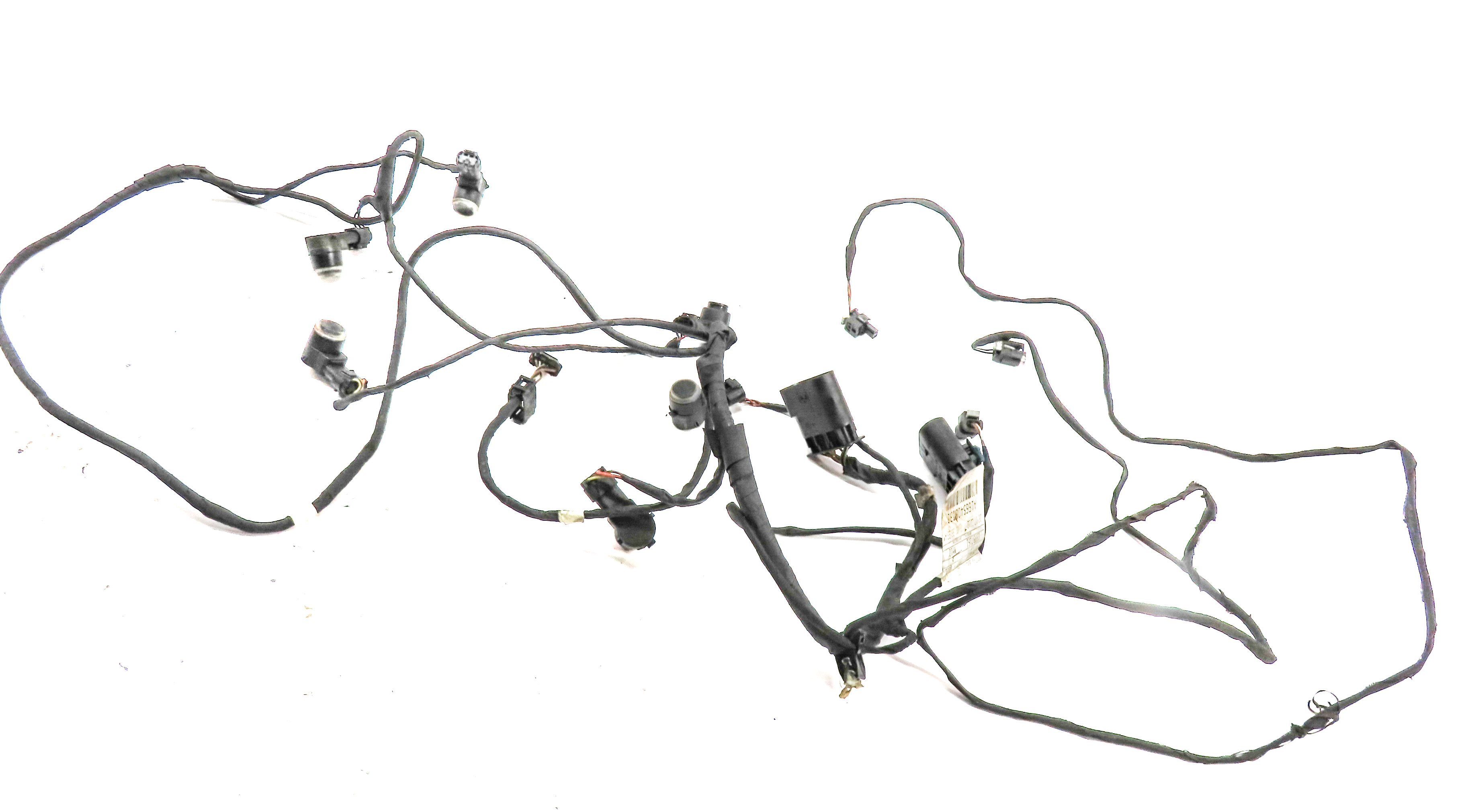 13 MERCEDES GL450 X166 FRONT PARK ASSIST PDC DISTANCE CONTROL WIRE SENSOR SET/4 — exact item pictured