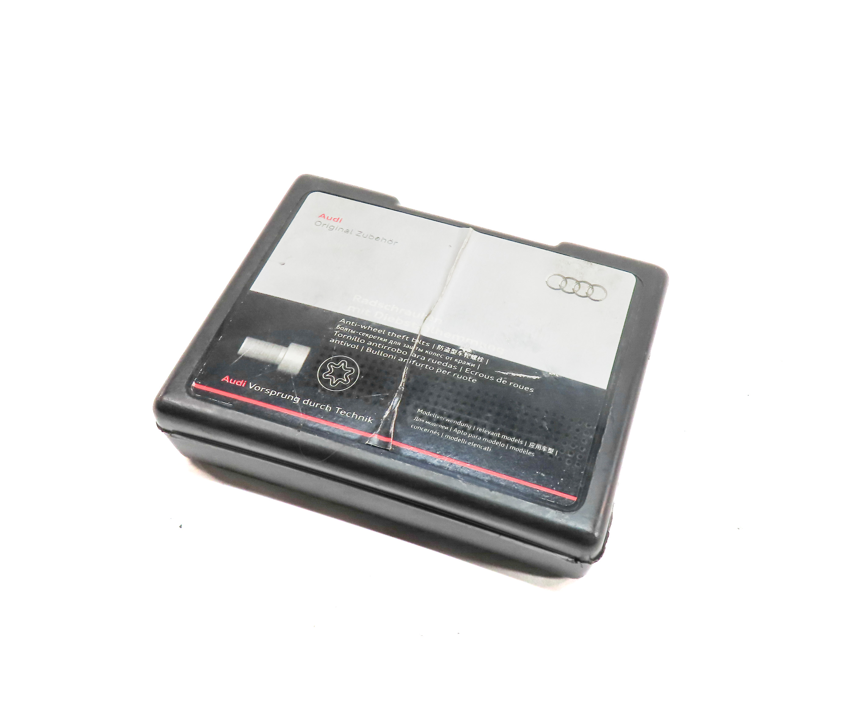 2014 AUDI A4 ALLROAD WAGON (B8) WHEEL RIM LUG NUT BOLT LOCK SET/5 w/ CASE — exact item pictured