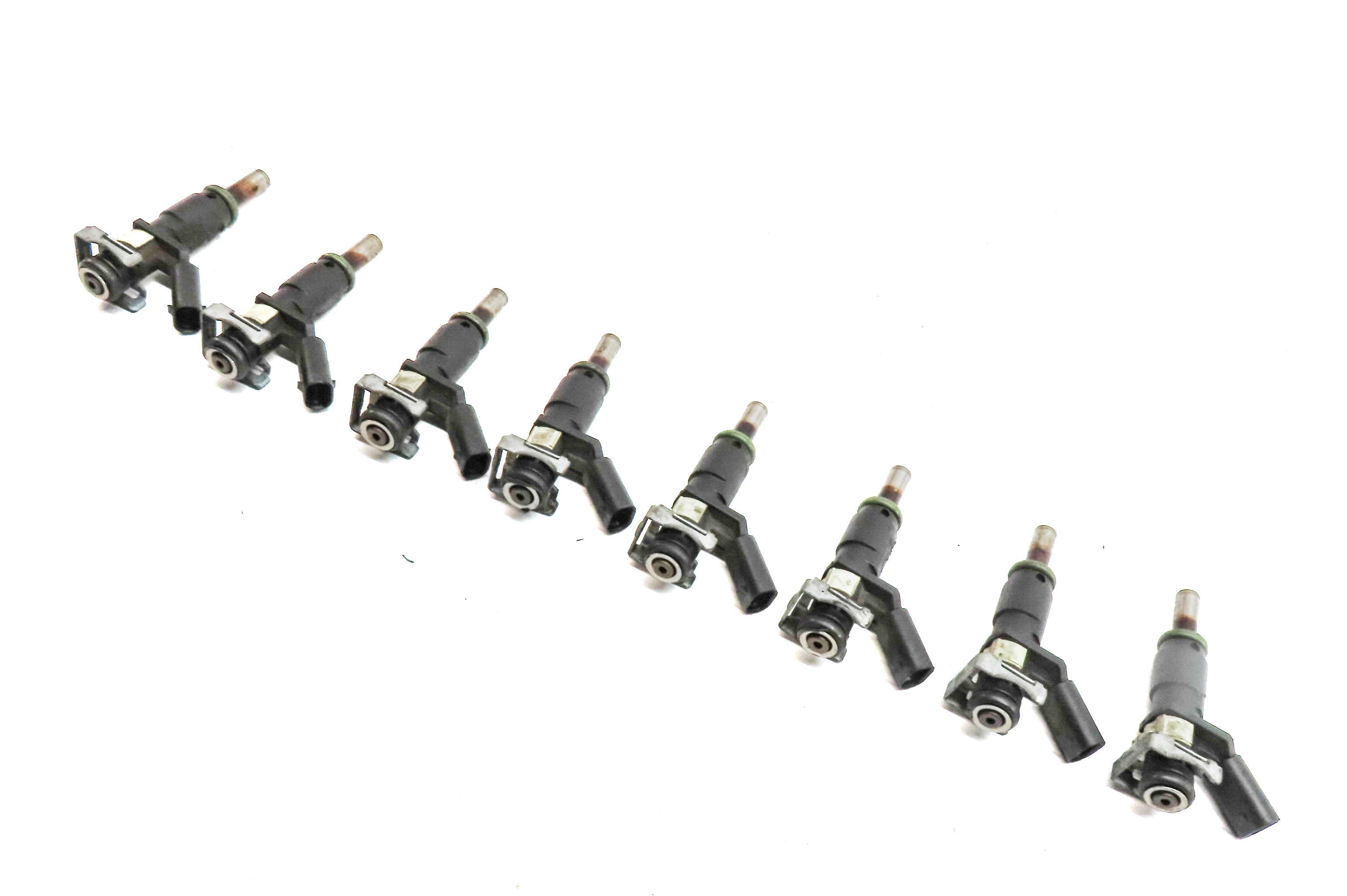 06-12 MERCEDES C E G GL ML S SL (W204 W212 W221 W164 X164) FUEL INJECTOR SET 8 — exact item pictured