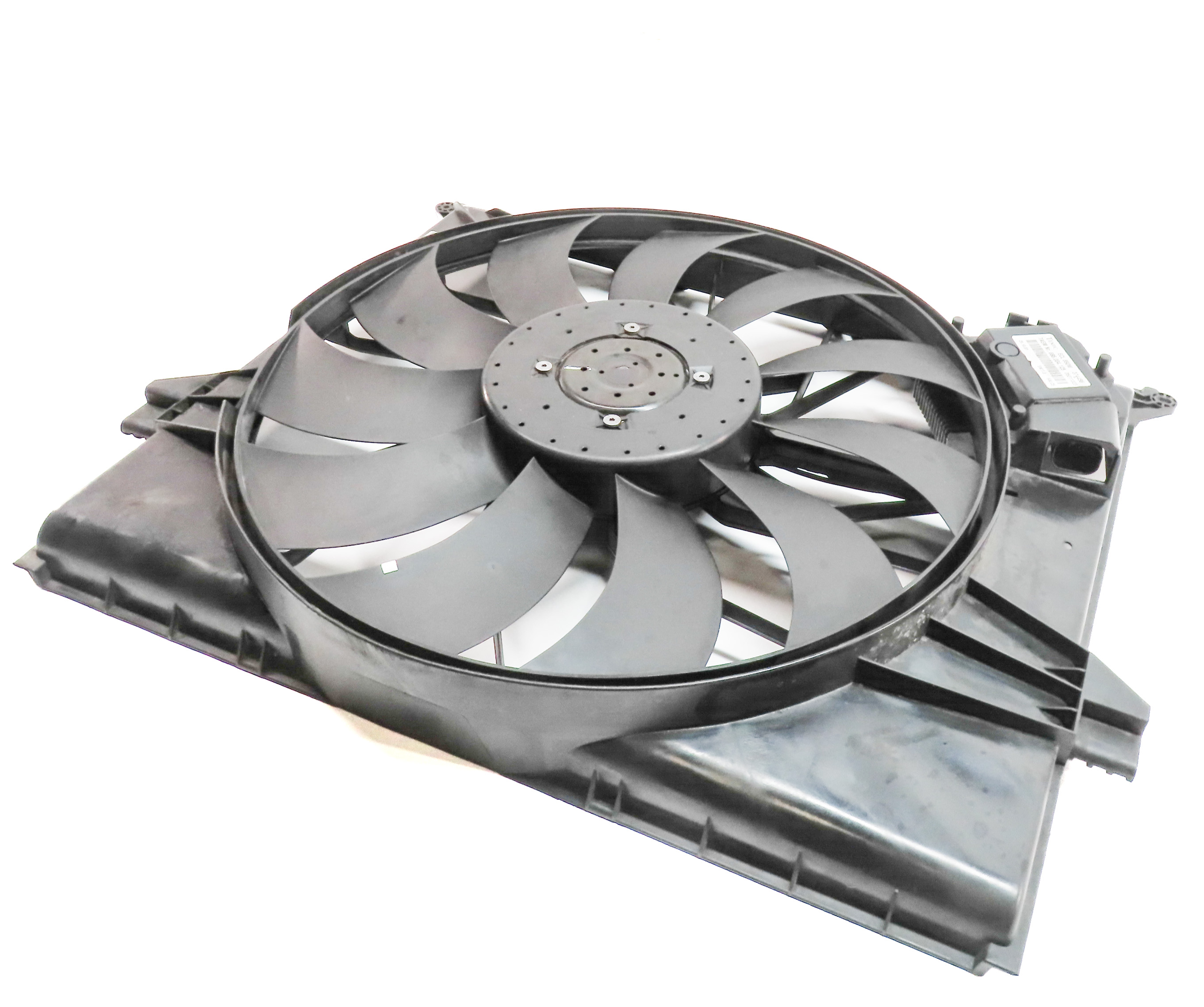 2007-2012 MERCEDES GL ML R CLASS (X164 W164 W251) RADIATOR COOLING FAN w/ SHROUD — exact item pictured