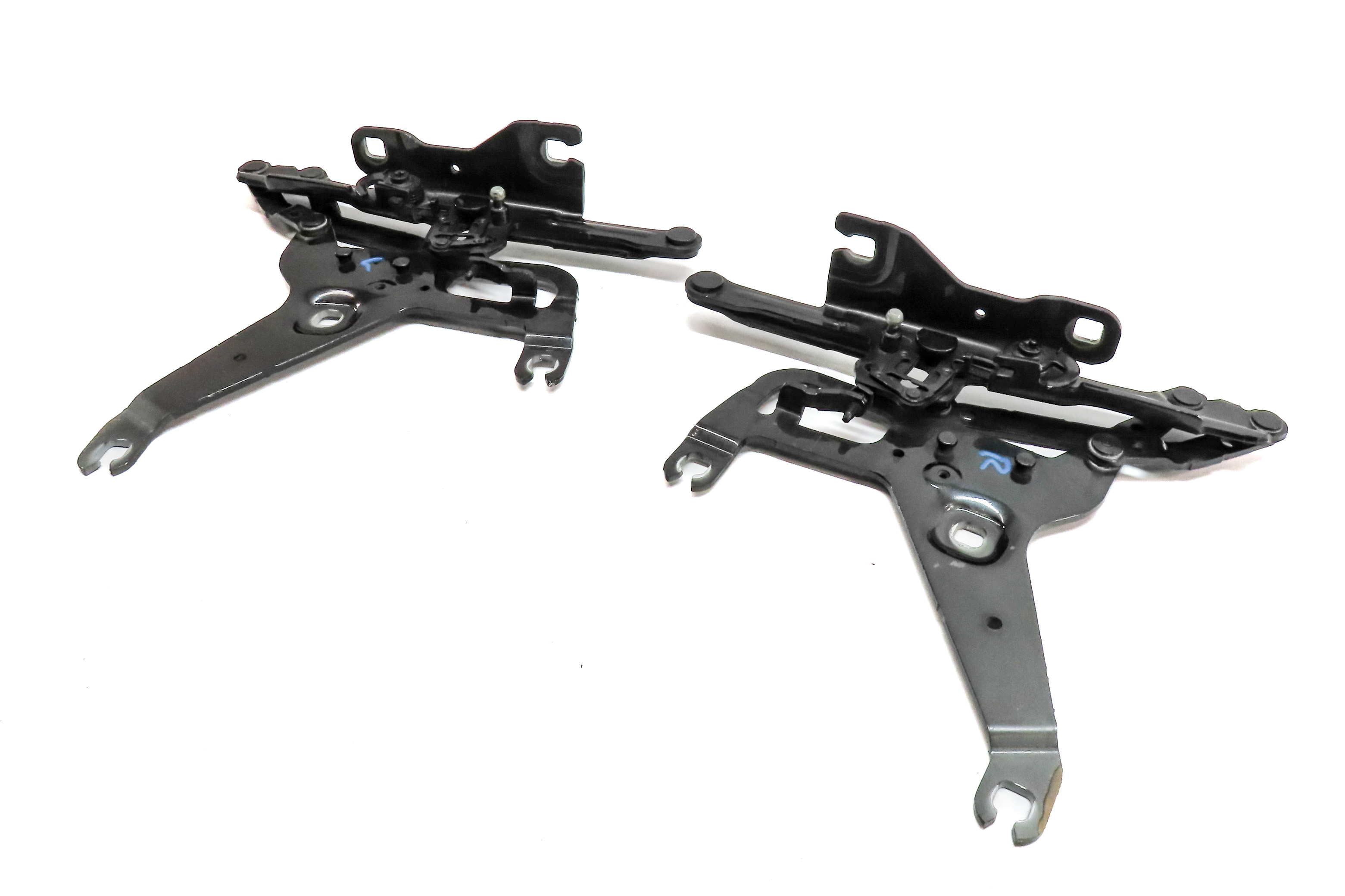 2014-2019 BMW X5 X6 (F15 F16) LEFT & RIGHT HOOD HINGE SET (Gray) — exact item pictured