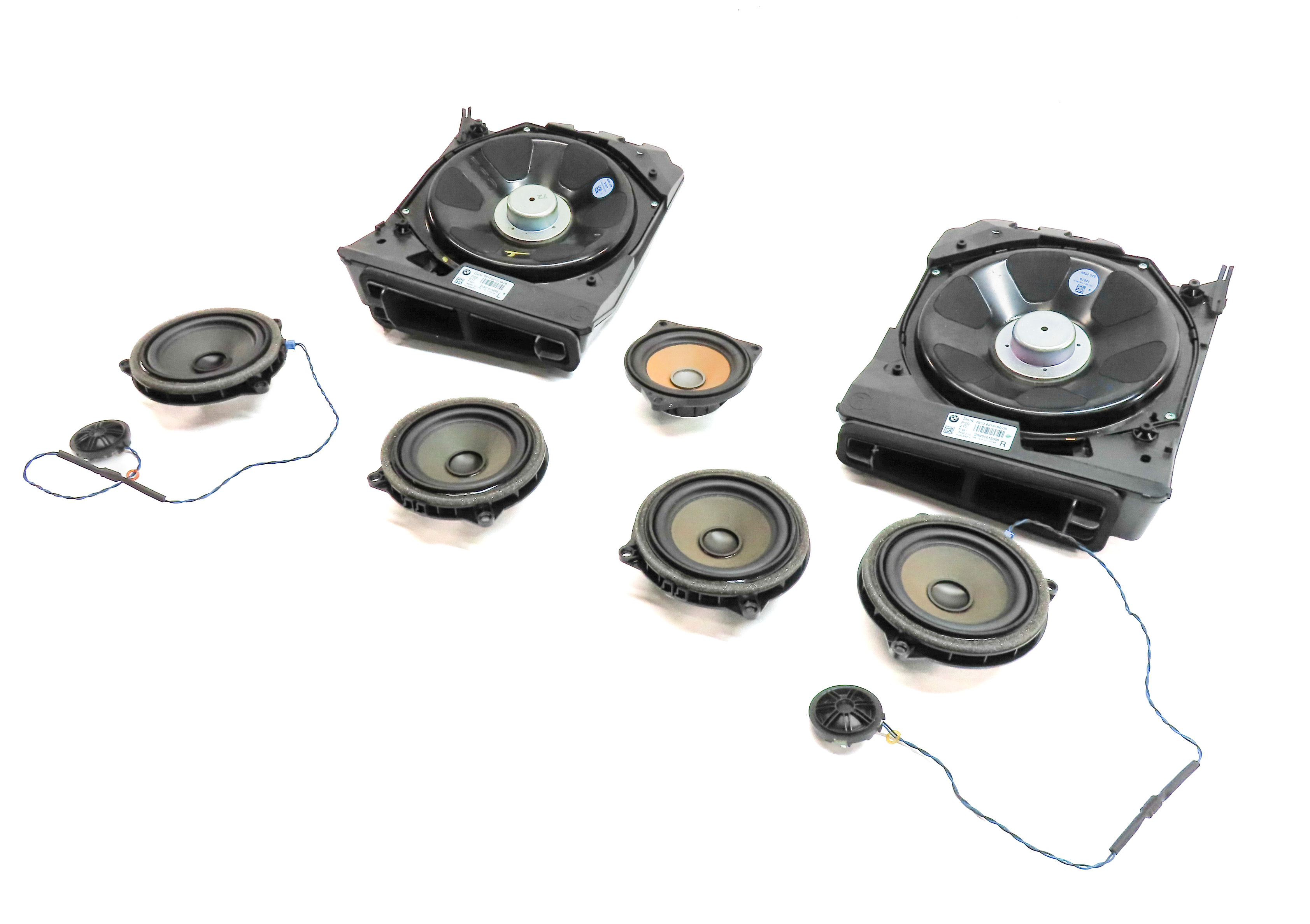2014 BMW 335I (F30) RADIO STEREO AUDIO SOUND SYSTEM SUBWOOFER SPEAKER SET/9 — exact item pictured