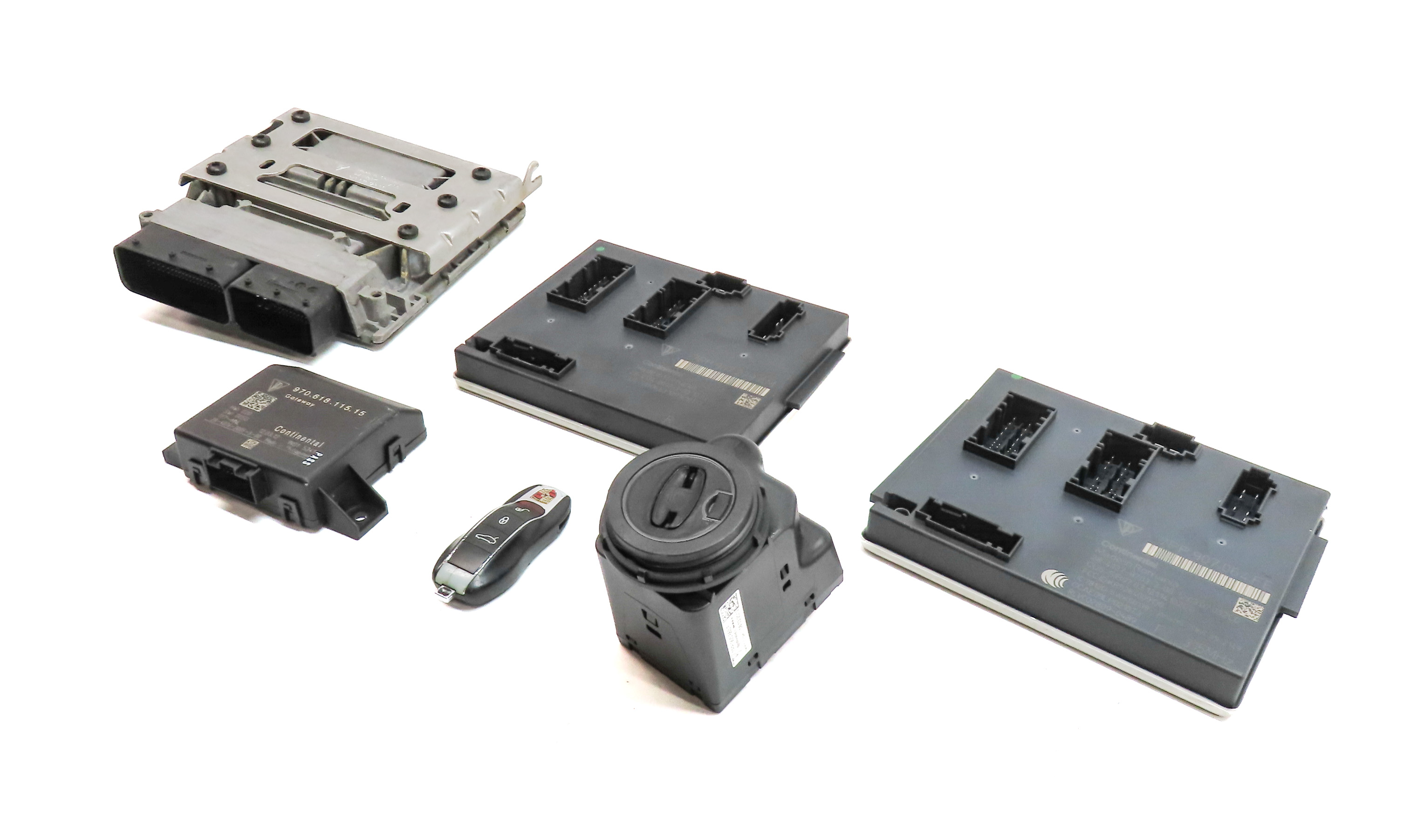 12 PORSCHE PANAMERA (970 G1) 3.6L M46 ENGINE ECM BCM IMMOBILIZER MODULE KEY SET — exact item pictured