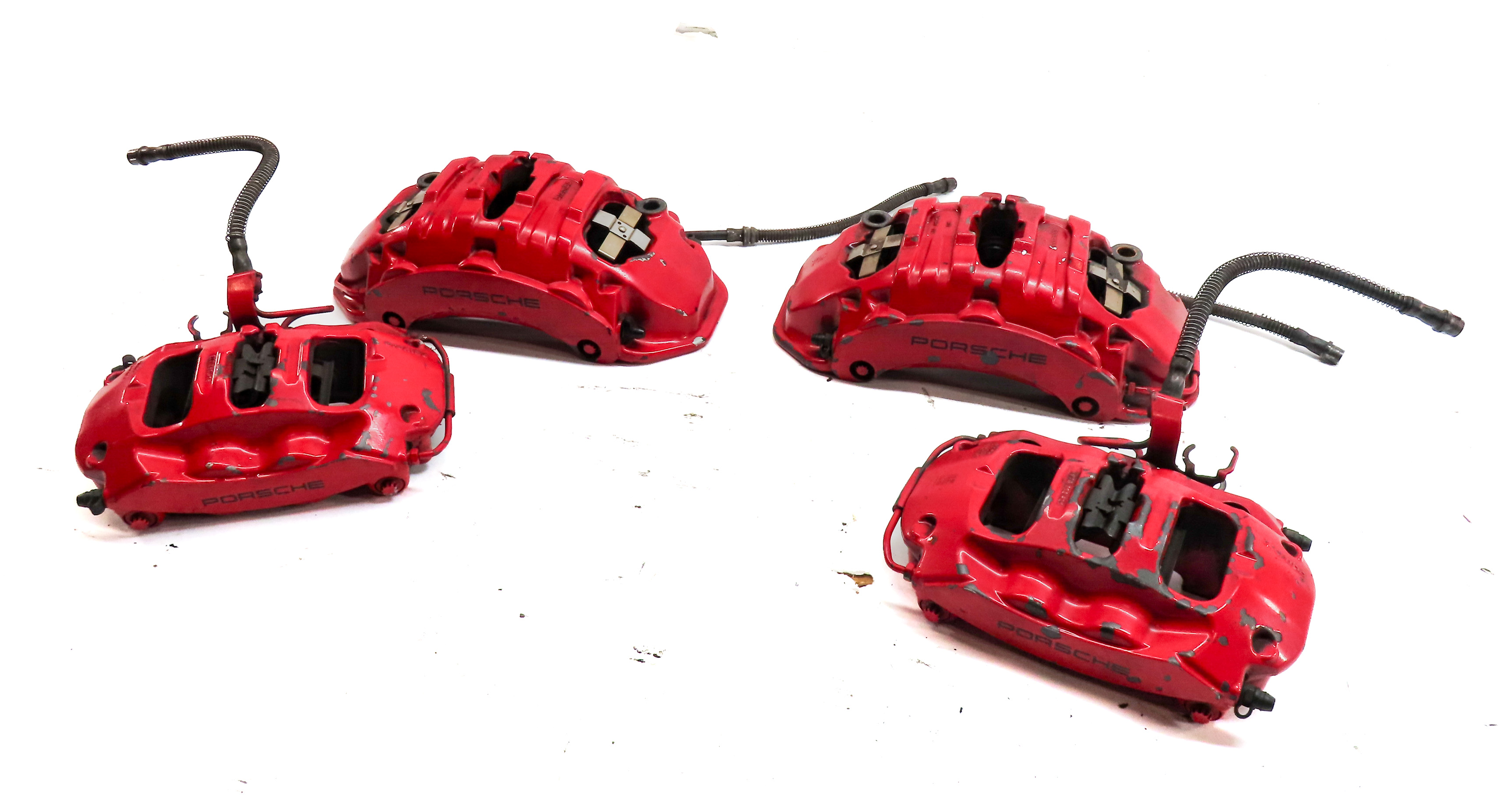 11-16 PORSCHE PANAMERA 970 G1 3.0L 3.6L FRONT & REAR BREMBO BRAKE CALIPER SET/4 — exact item pictured