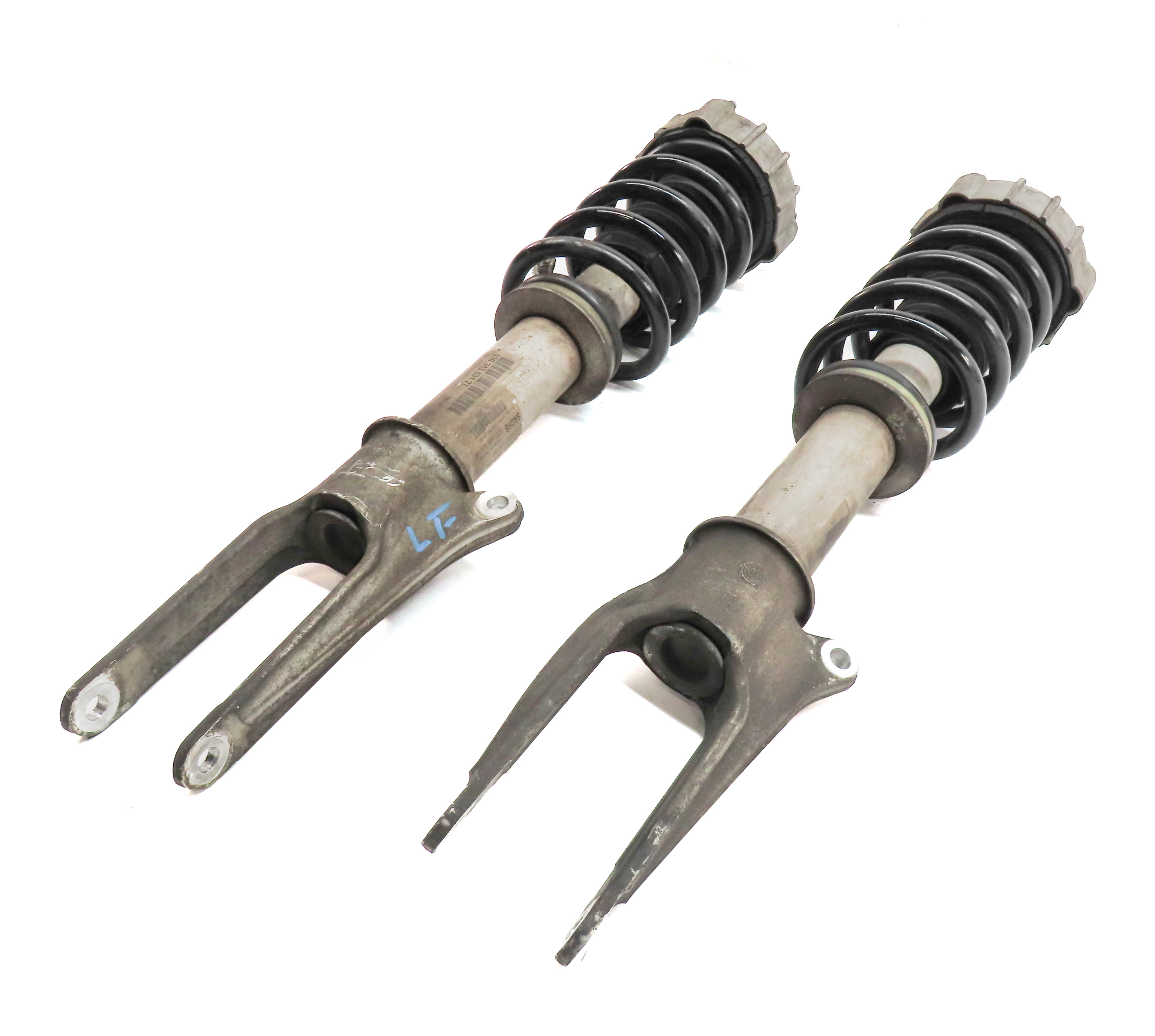 10-16 PORSCHE PANAMERA (970 G1) FRONT LEFT & RIGHT SUSPENSION SHOCK STRUT SET/2 — exact item pictured