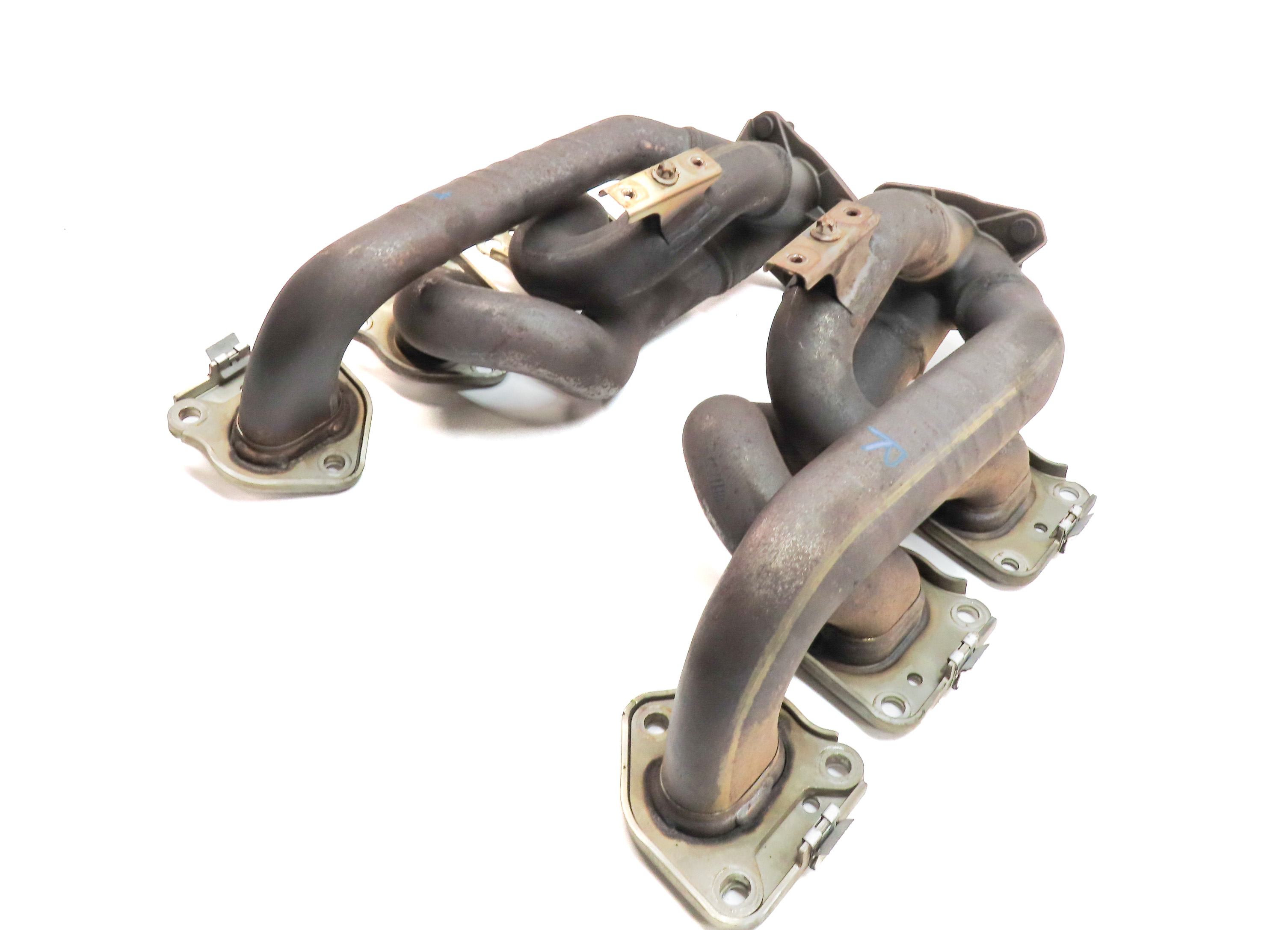 2011-2016 PORSCHE PANAMERA (970 G1) 3.6L LEFT & RIGHT EXHAUST MANIFOLD SET-2 — exact item pictured