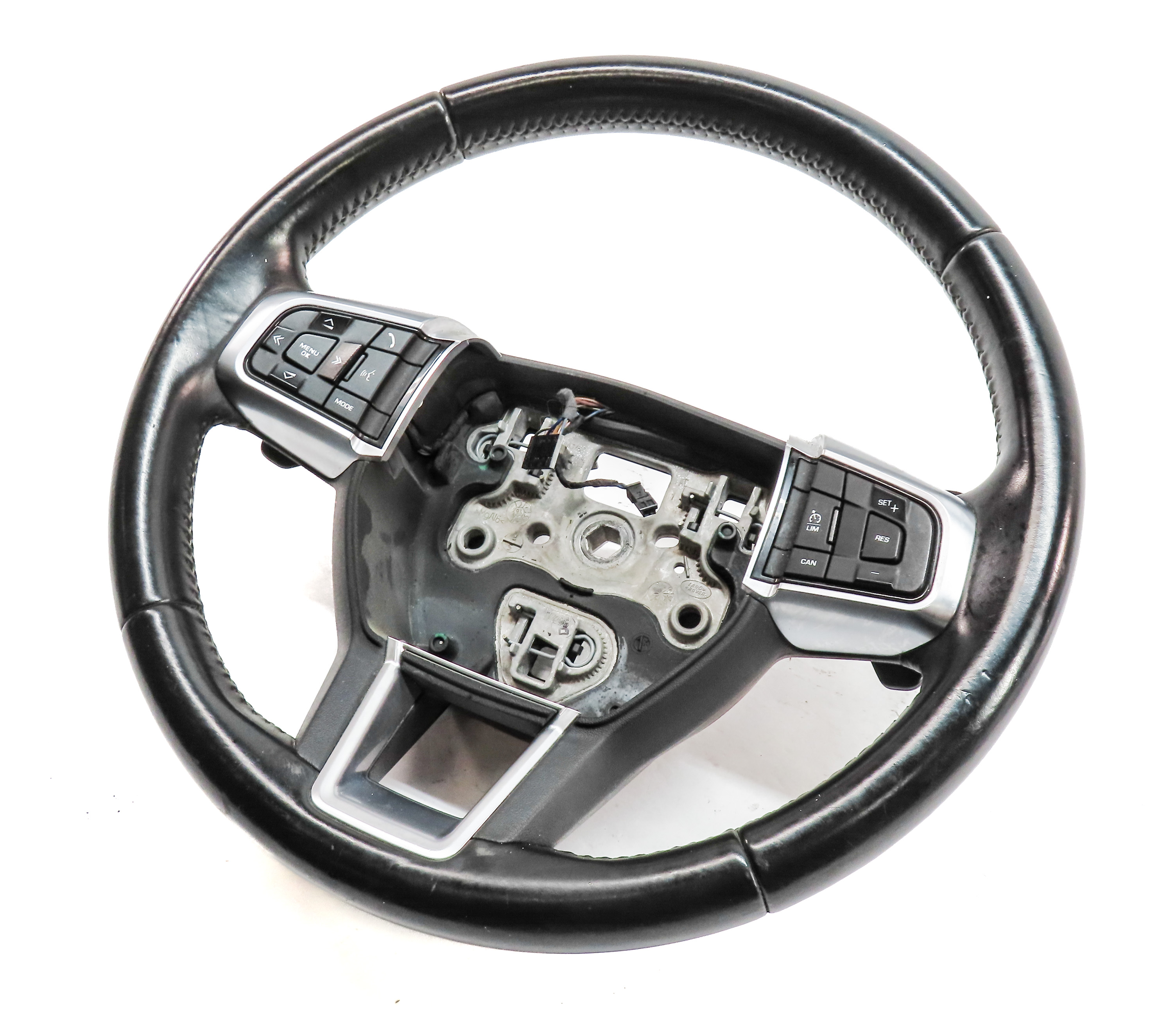15-19 DISCOVERY SPORT (L550) STEERING WHEEL w/ SWITCHES & SHIFT PADDLES (BLACK) — exact item pictured