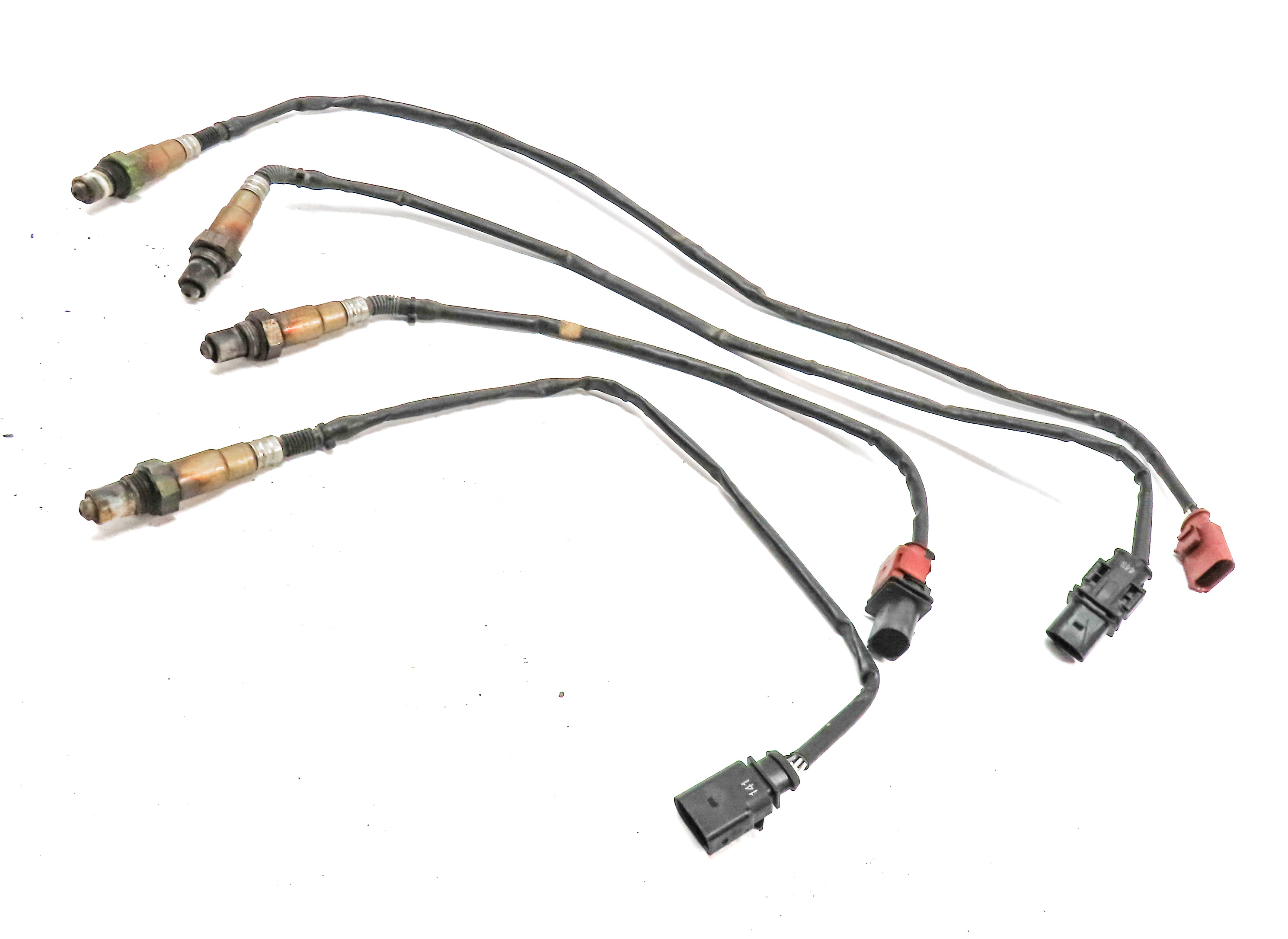 2012 PORSCHE CAYENNE (958) 3.6L VR6 ENGINE OXYGEN O2 LAMBDA PROBE SENSOR SET/4 — exact item pictured