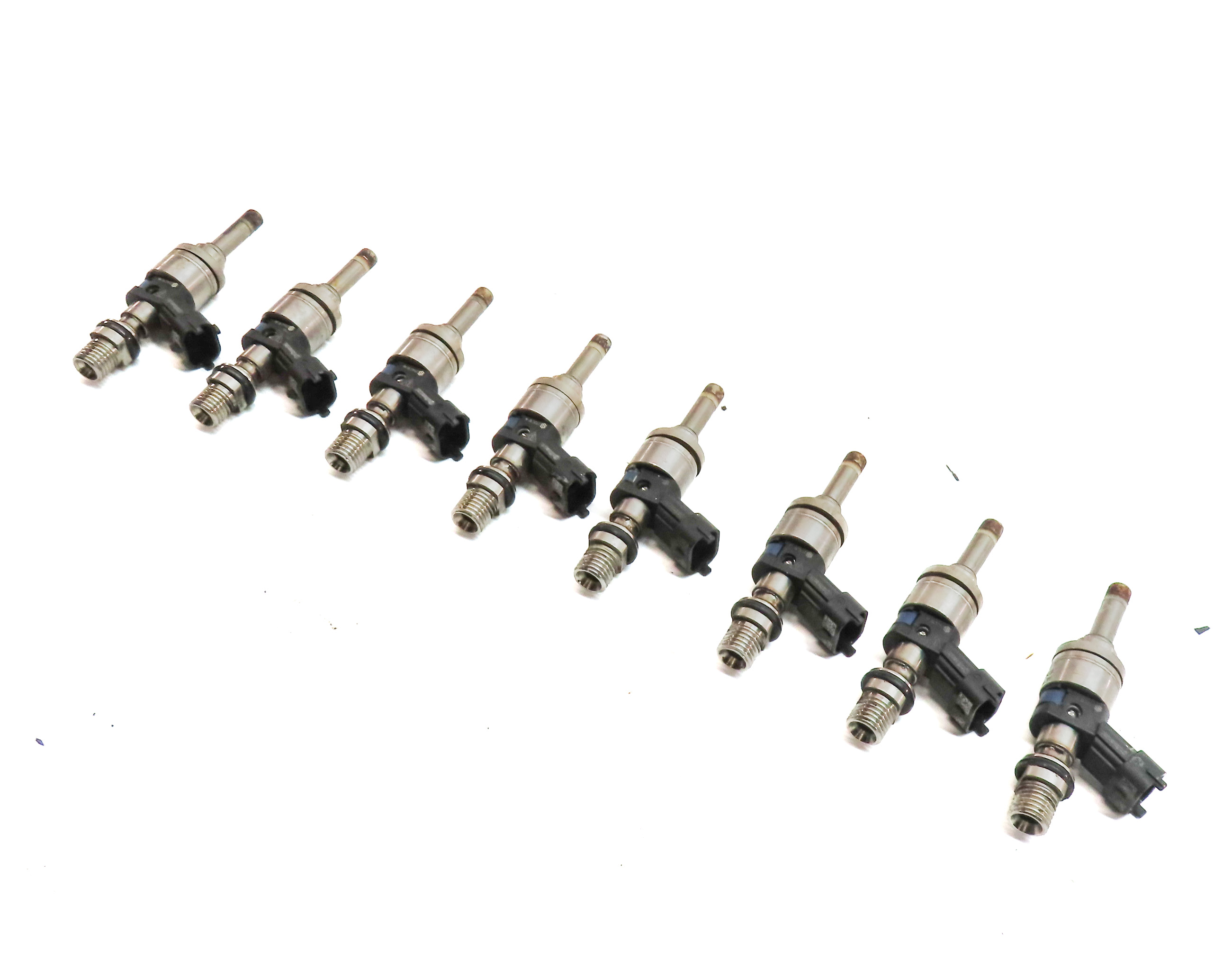09-14 PORSCHE CAYENNE PANAMERA (958 970) 4.8L M48 NON-TURBO FUEL INJECTOR SET 8 — exact item pictured