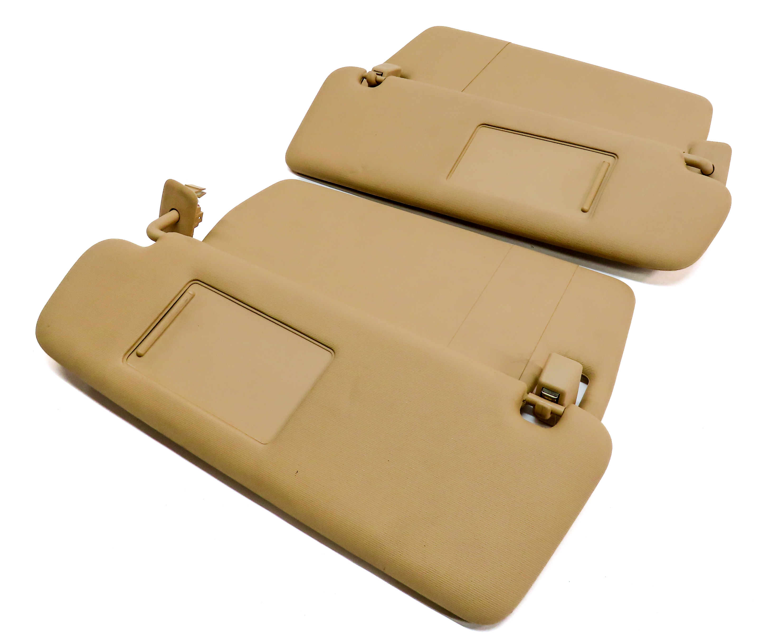 2011-2014 PORSCHE CAYENNE (958) FRONT LEFT & RIGHT SUNVISOR SHADE SET 2 (Beige) — exact item pictured