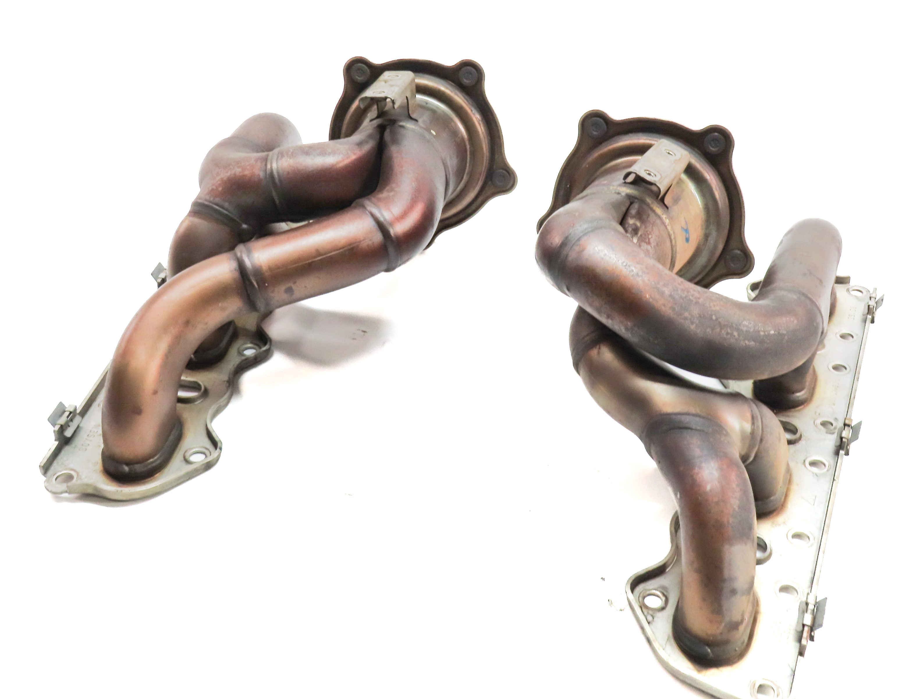 2008-2014 PORSCHE CAYENNE (958) 4.8L V8 *NON TURBO* ENGINE EXHAUST MANIFOLD SET — exact item pictured