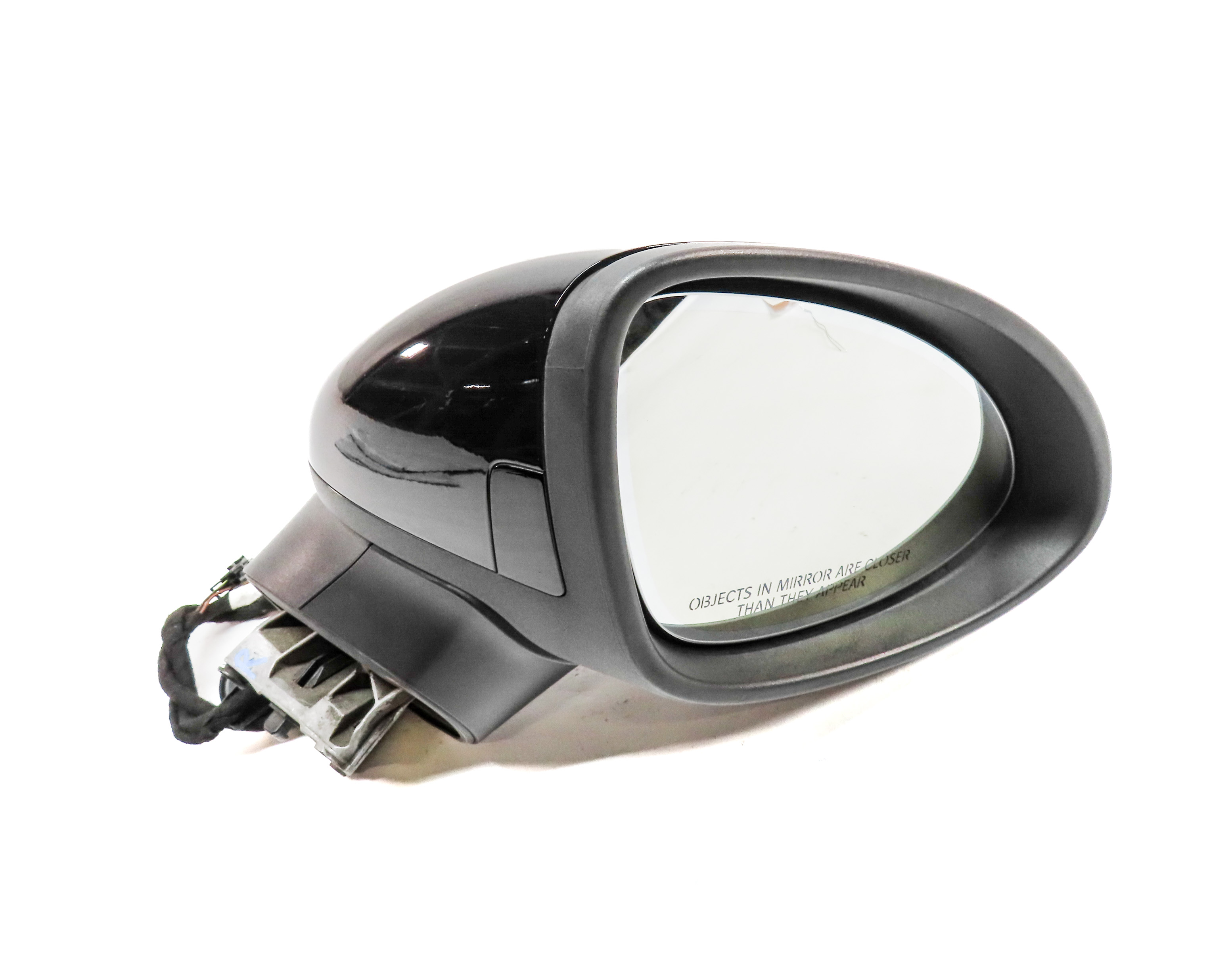 2011-2014 PORSCHE CAYENNE (958) RIGHT PFOLD AUTODIM BLIND SPOT MIRROR (Black) — exact item pictured