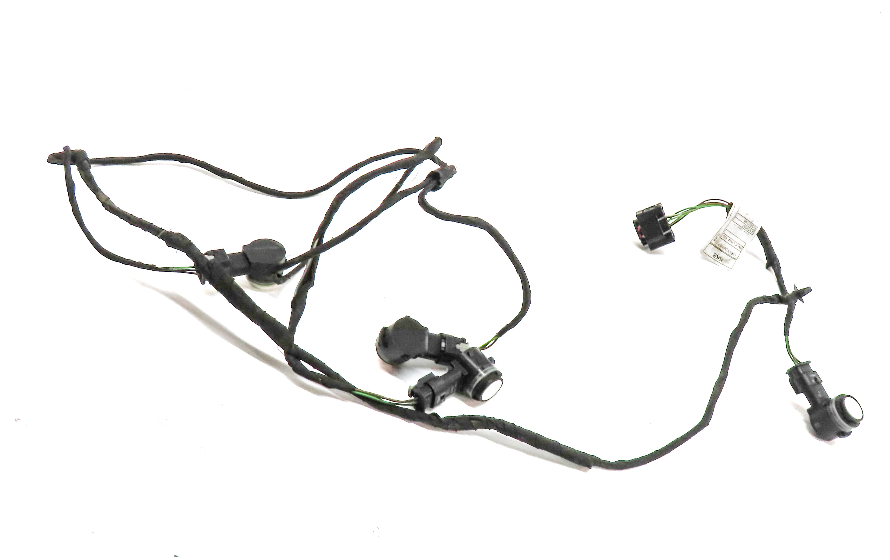 18 BMW X5 (F15) REAR PARK ASSIST PDC DISTANCE CONTROL WIRE SENSOR SET/4 (White) — exact item pictured