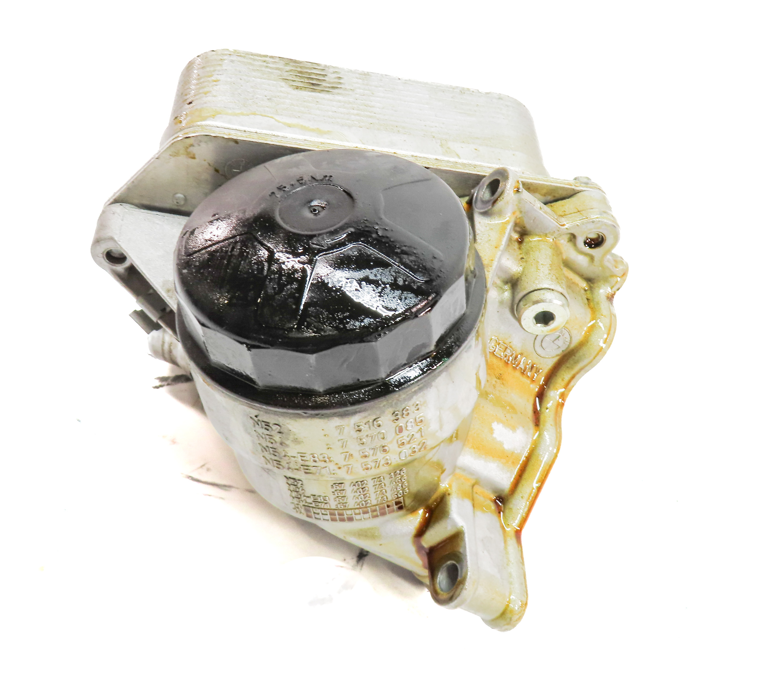 2015 BMW 535i (F10) 3.0T 3.0L N55 TURBO ENGINE MOTOR OIL COOLER FILTER HOUSING — exact item pictured