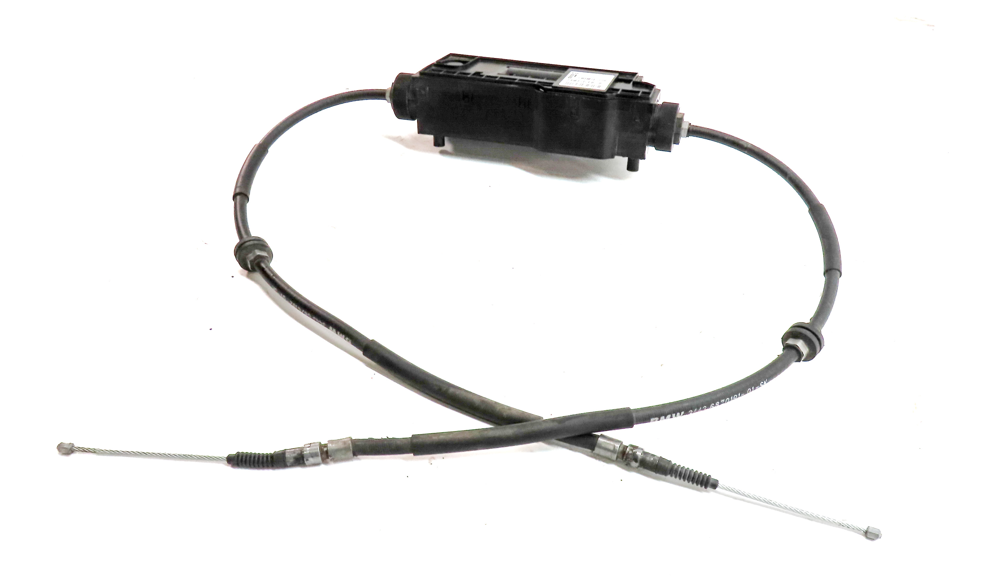 2016 BMW X5 (F15) ELECTRONIC PARK PARKING BRAKE ACTUATOR w/ CABLES — exact item pictured