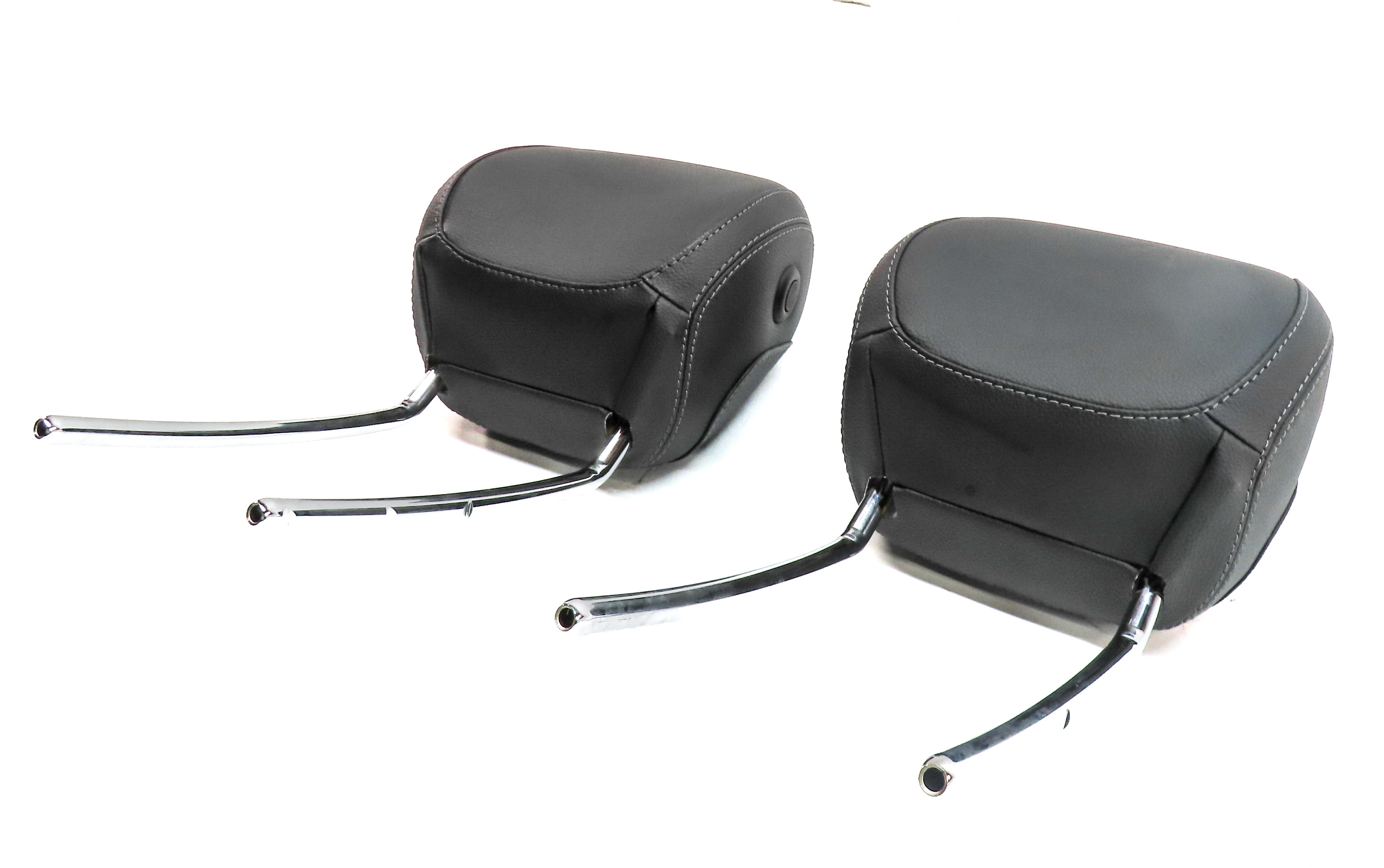14-19 MERCEDES GL GLS ML W166 X166 FRONT LEFT & RIGHT SEAT HEADREST SET-2 BLACK — exact item pictured