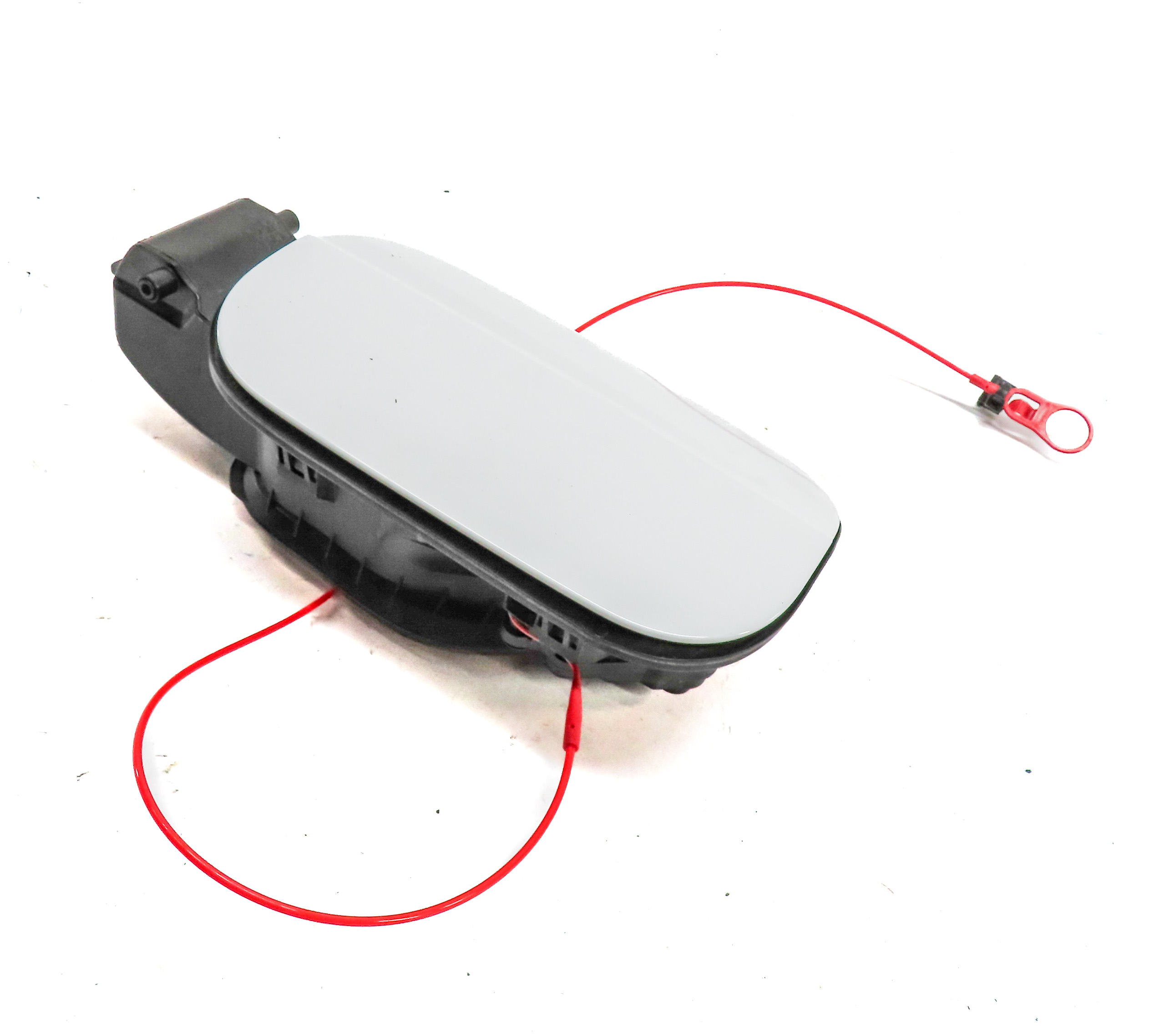 2017-2022 AUDI Q7 (4M) FUEL TANK DOOR TRIM w/ HOUSING & GAS CAP (White) — exact item pictured