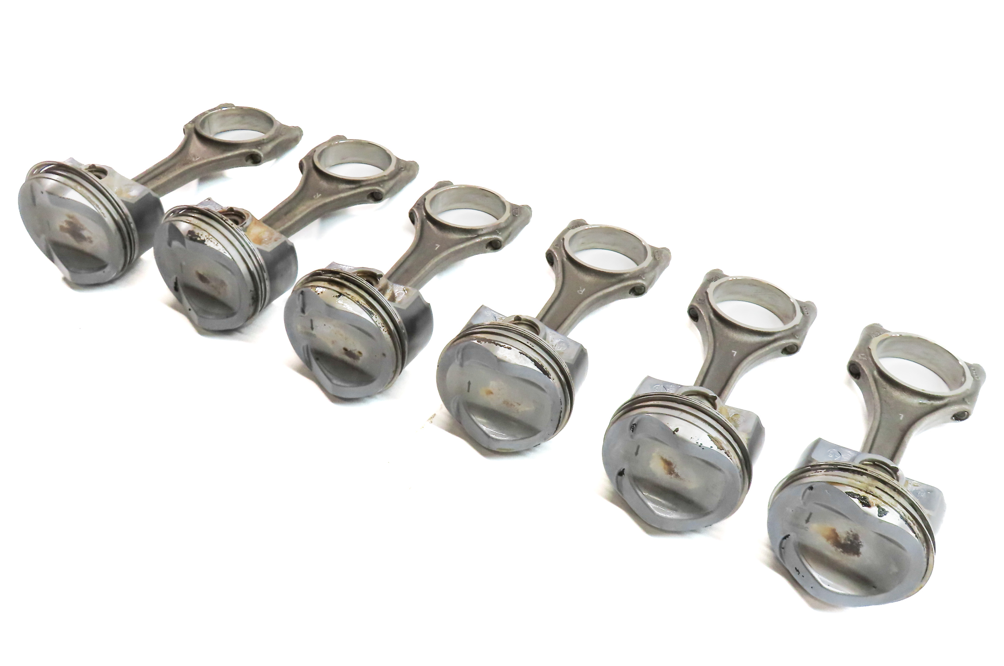 15-19 AUDI A6 A7 A8 Q7 (C7 D4 4H 4M) 3.0L SUPER PISTON & CONNECTING ROD SET 6 — exact item pictured