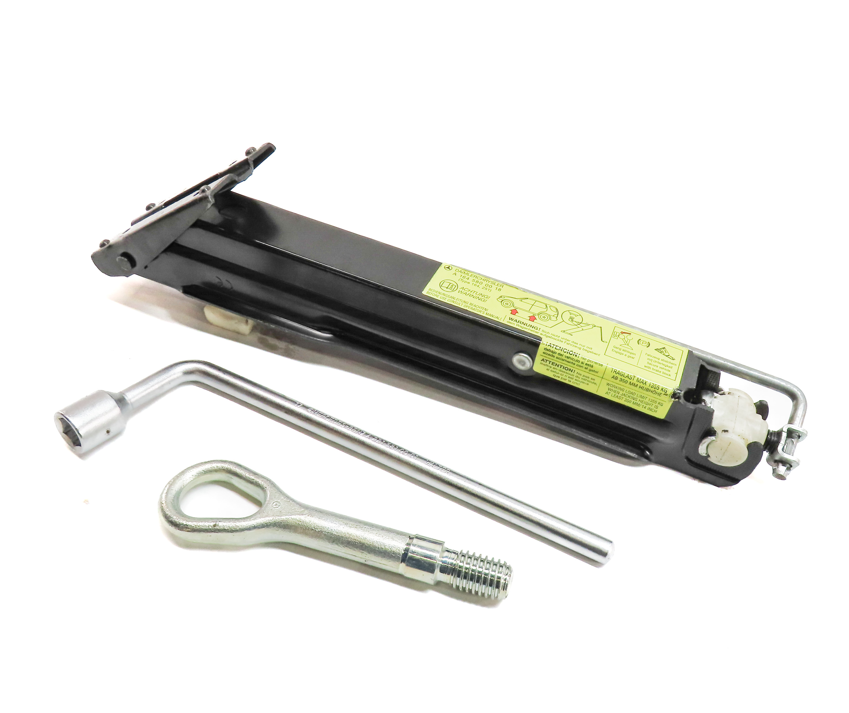 2007 MERCEDES ML350 (W164) EMERGENCY ROADSIDE SPARE TIRE CAR LIFT JACK TOOL KIT — exact item pictured
