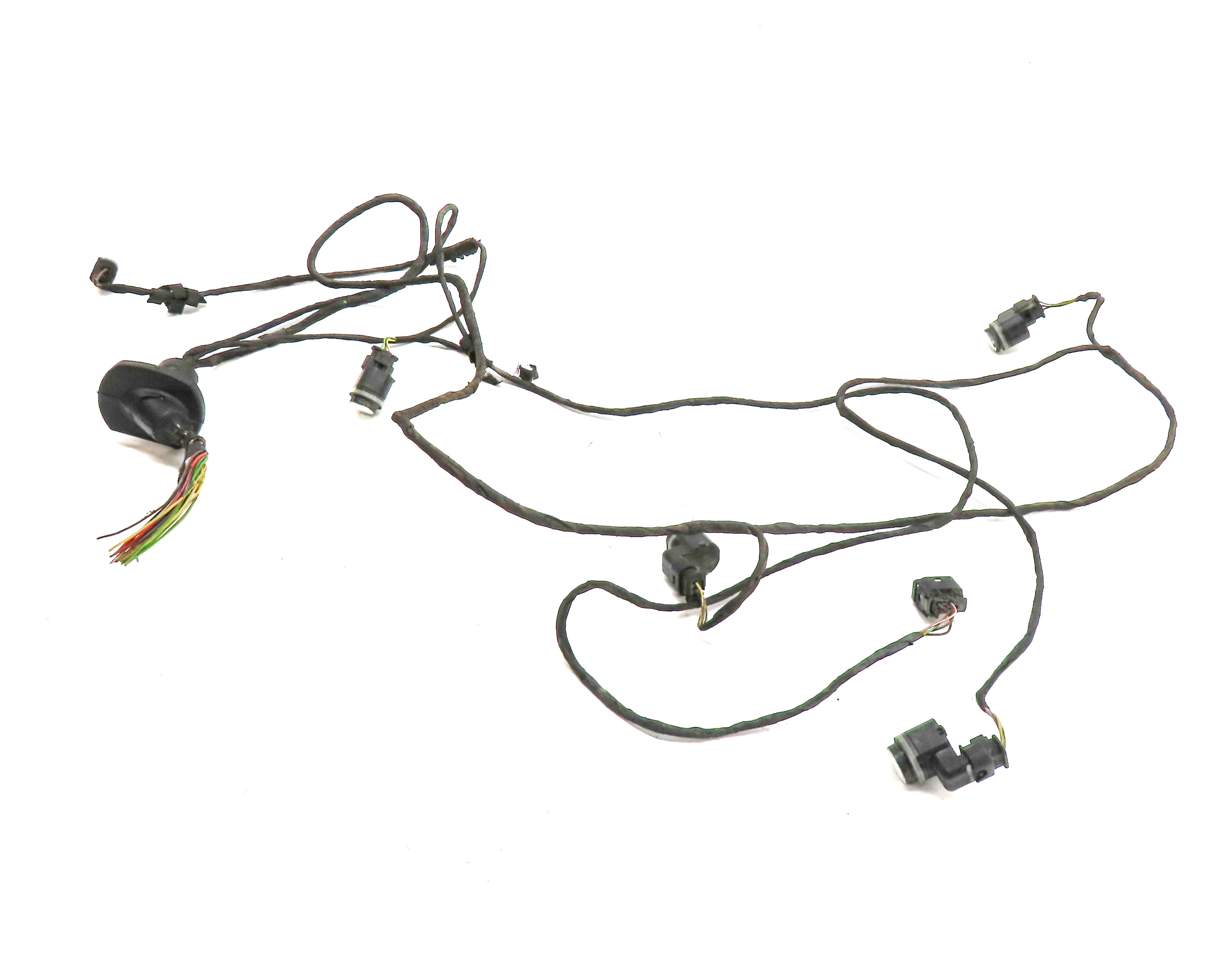 11 BMW 535I F10 REAR PARK ASSIST PDC DISTANCE CONTROL WIRE SENSOR SET/ 4 (White) — exact item pictured