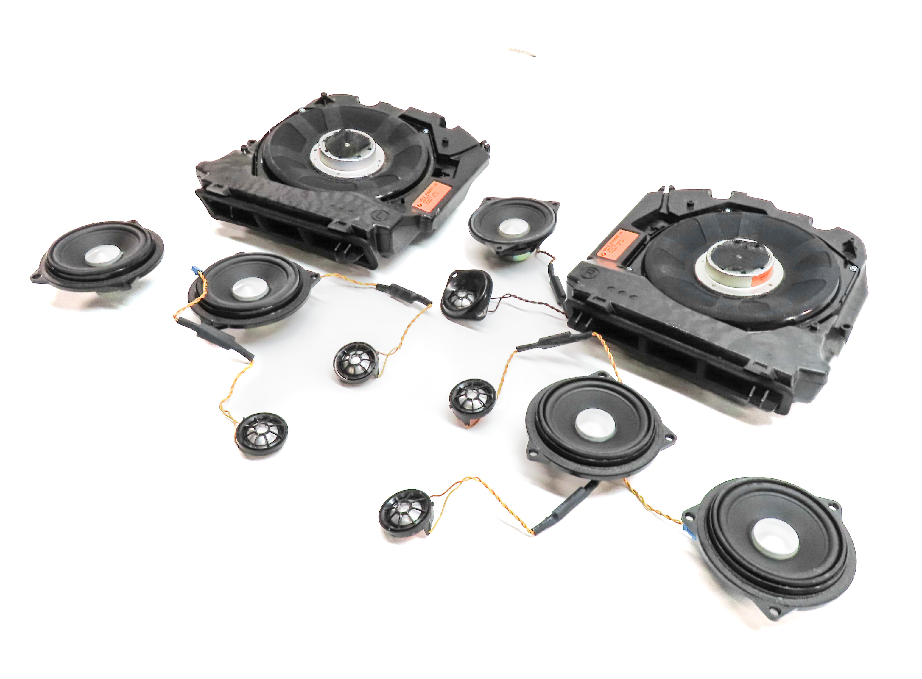 2011 BMW 535I (F10) RADIO STEREO AUDIO SOUND SYSTEM SUBWOOFER SPEAKER SET/12 — exact item pictured