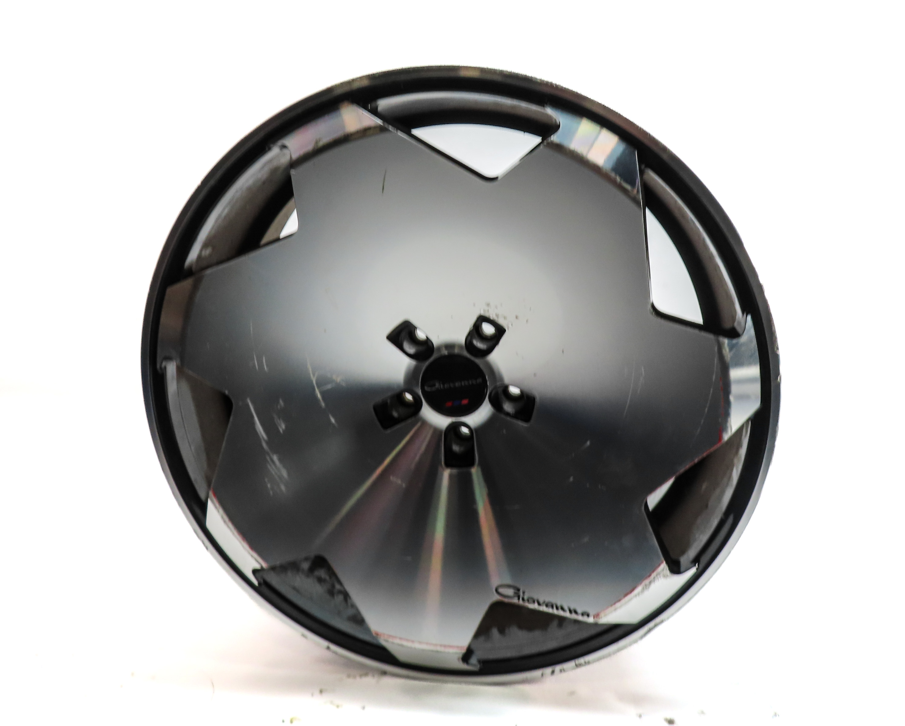 24x10 5x130 GIOVANNA MASISS CHROME FULL FACE DEEP CONCAVE ALUMINUM WHEEL RIM — exact item pictured